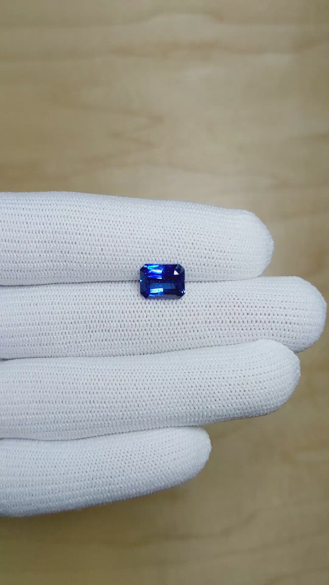 3.75 Ct. Blue Sapphire from Madagascar Size Video