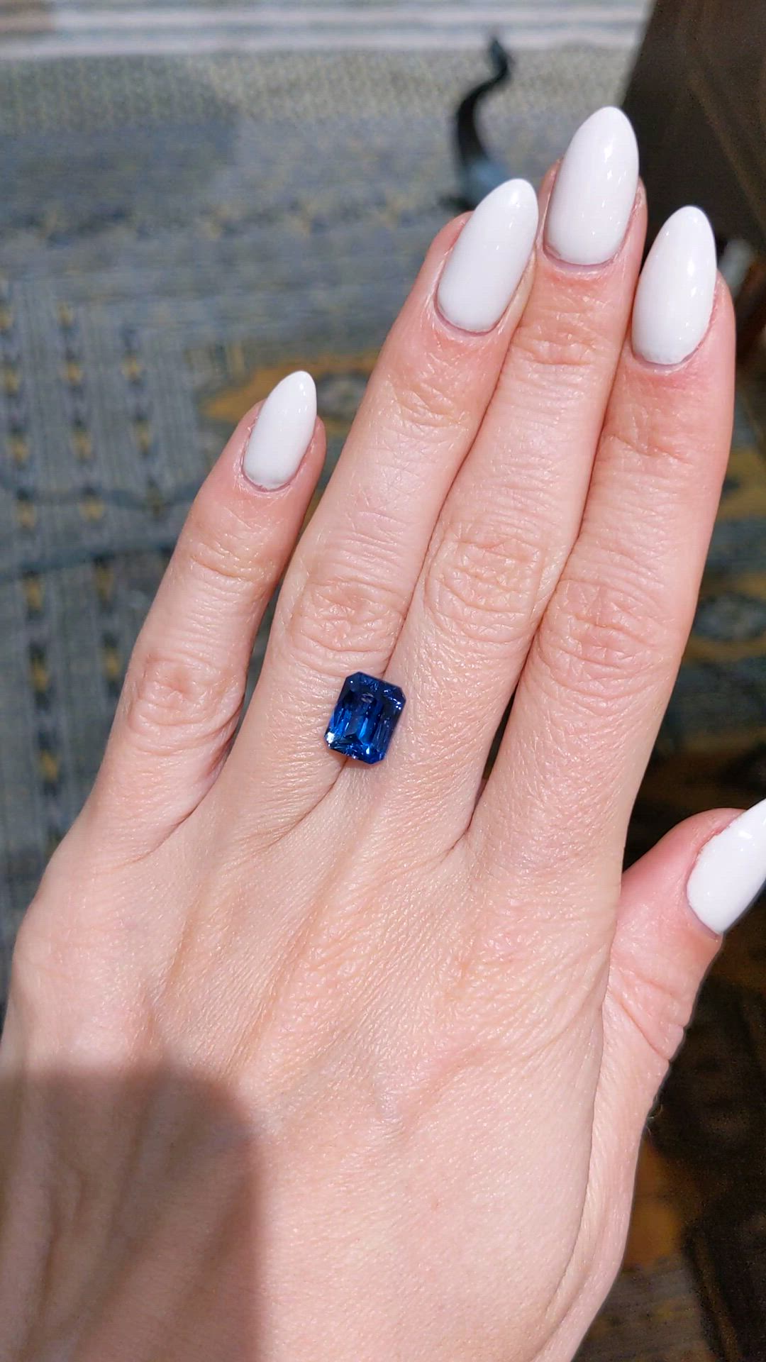 3.75 Ct. Blue Sapphire from Madagascar Size Video
