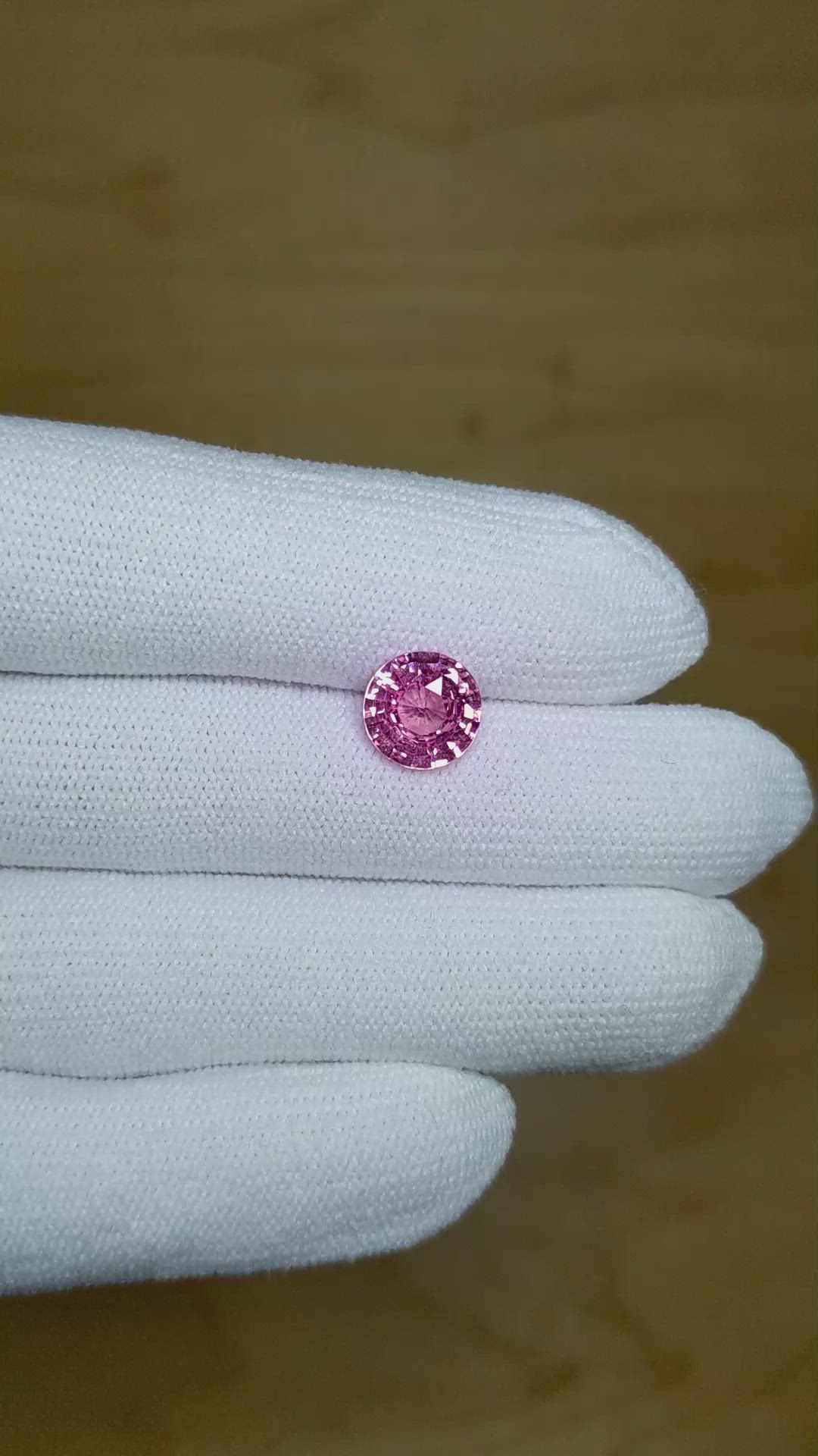 2.68 Ct. Pink Sapphire from Ceylon (Sri Lanka) Size Video