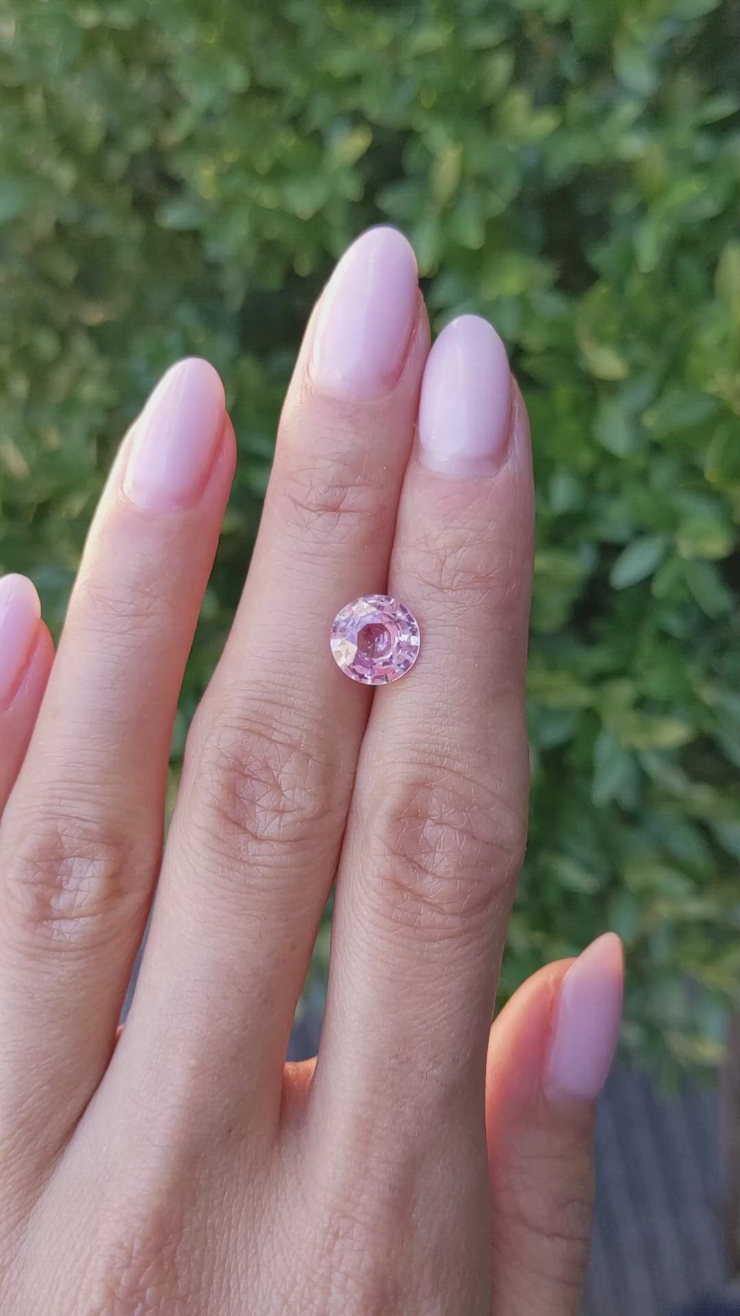 2.68 Ct. Pink Sapphire from Ceylon (Sri Lanka) Size Video