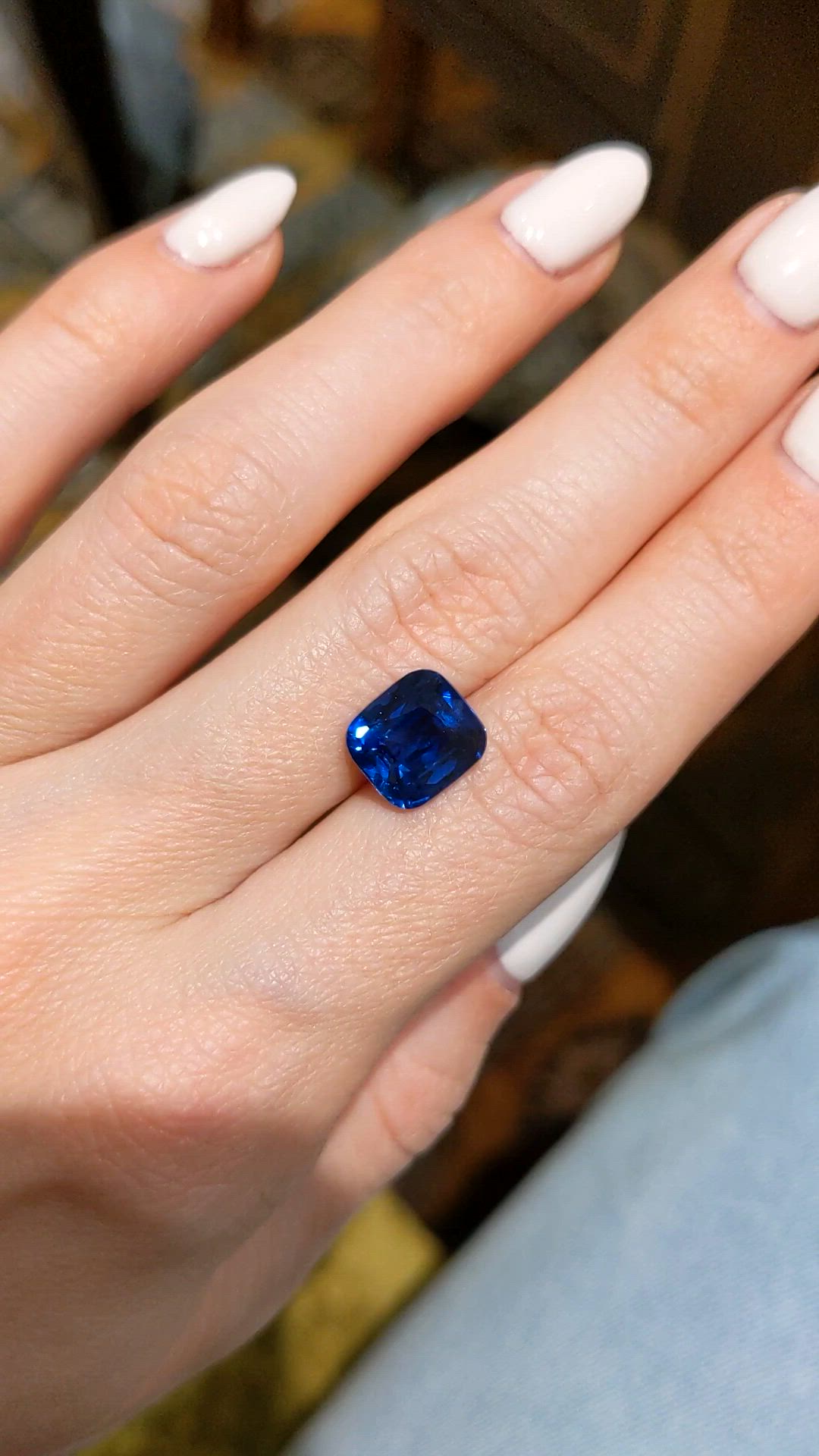 5.03 Ct. Blue Sapphire from Madagascar Size Video