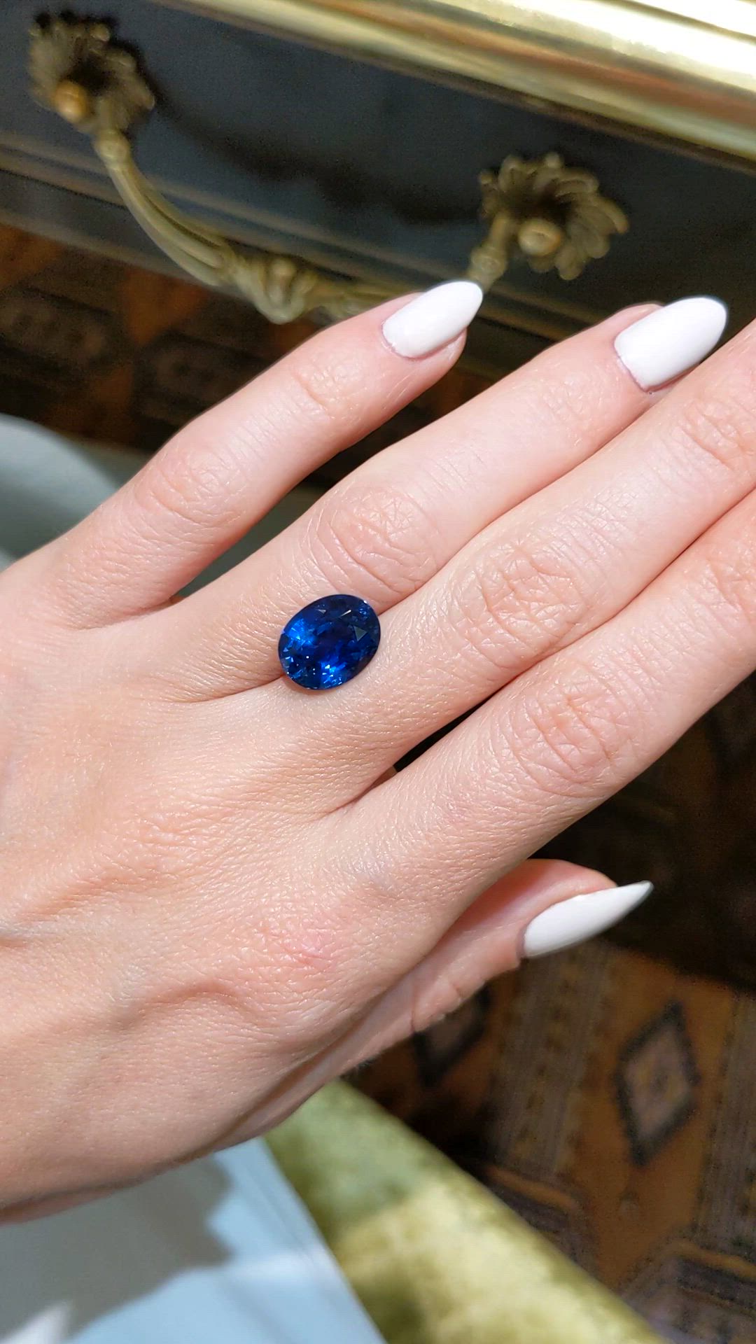 6.23 Ct. Blue Sapphire from Madagascar Size Video
