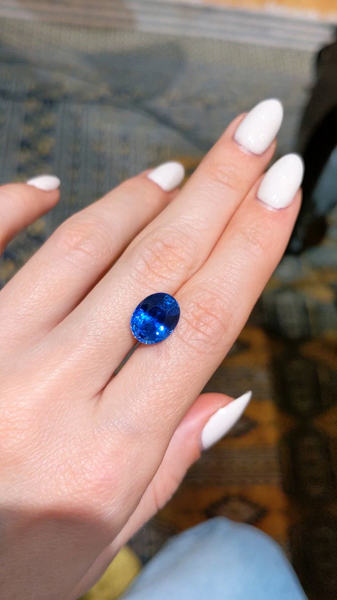 6.23 Ct. Blue Sapphire from Madagascar Size Video