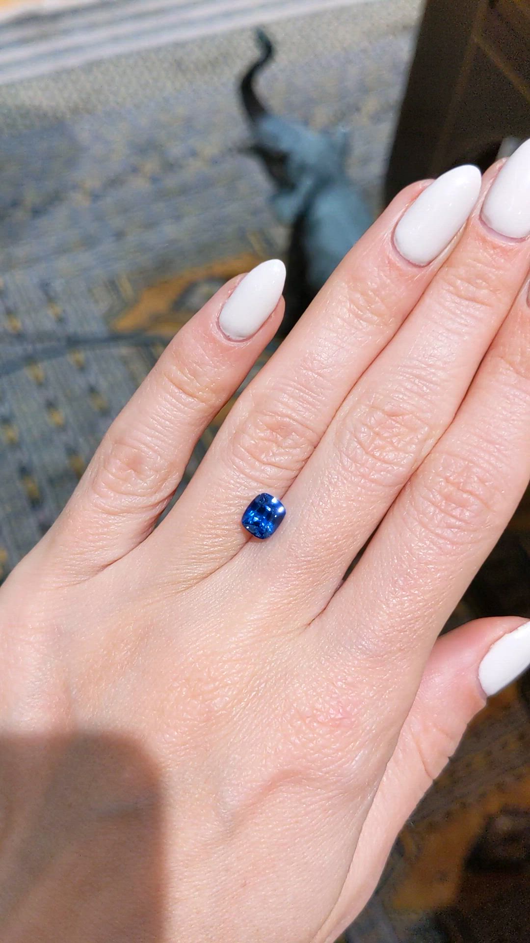 1.75 Ct. Blue Sapphire from Ceylon (Sri Lanka) Size Video