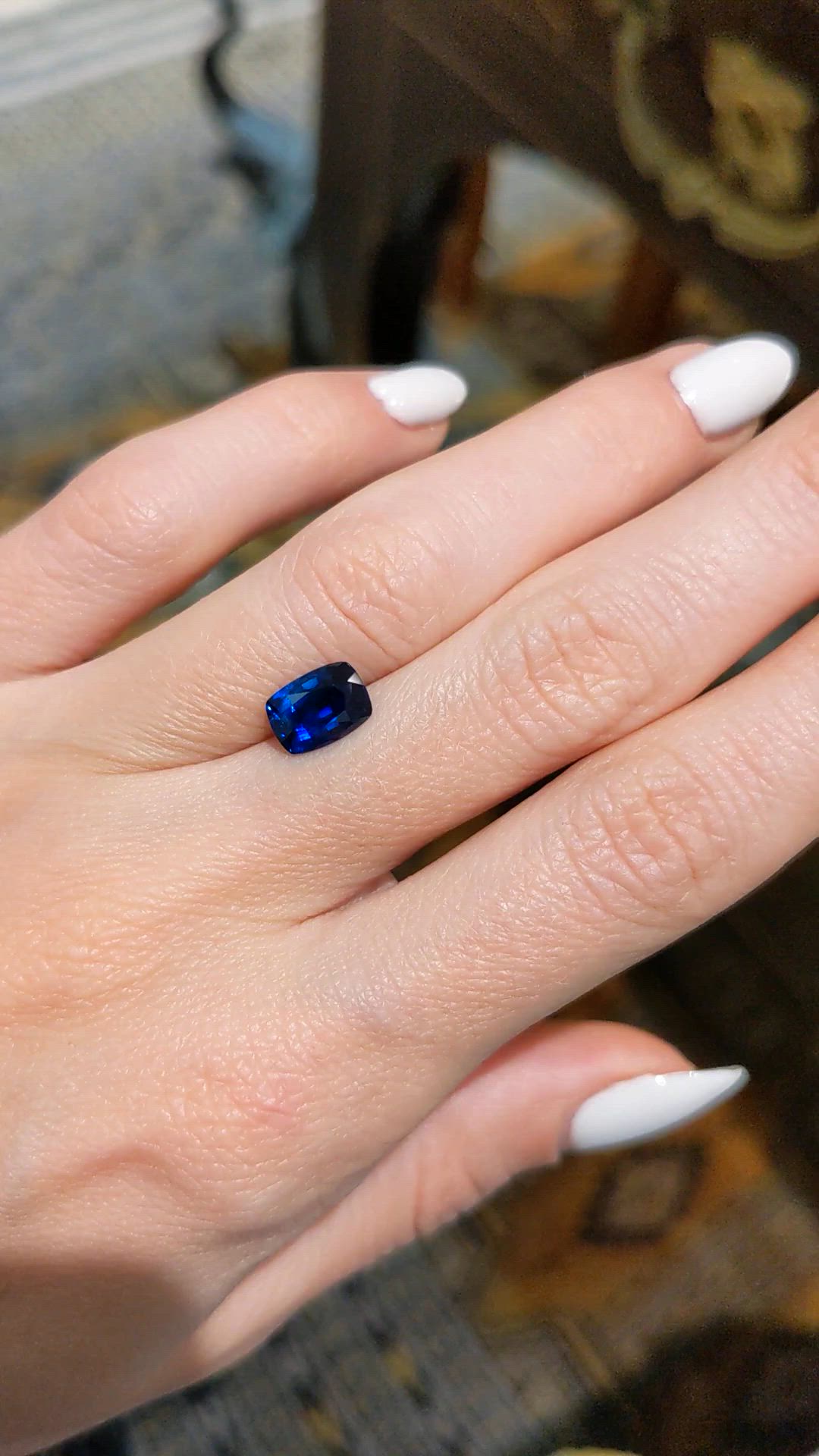 1.88 Ct. Blue Sapphire from Ceylon (Sri Lanka) Size Video