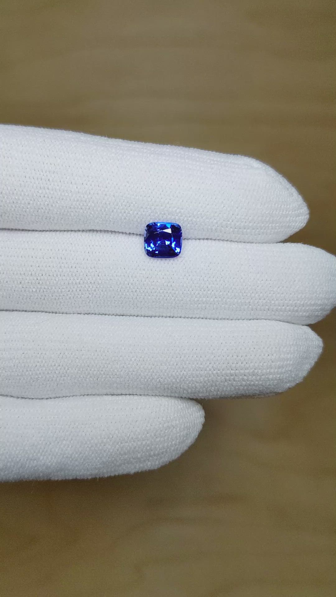 1.60 Ct. Blue Sapphire from Ceylon (Sri Lanka) Size Video