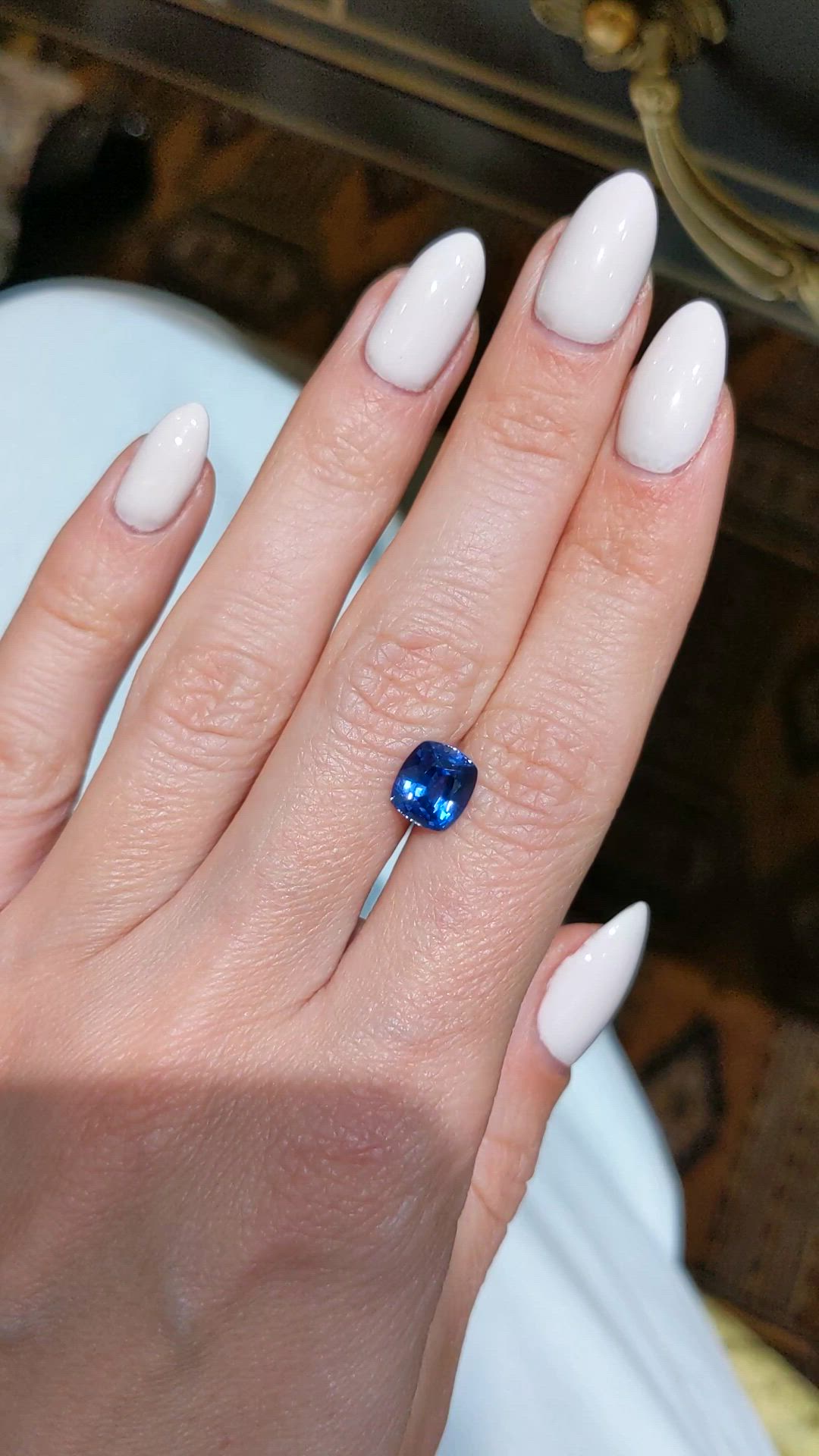 2.28 Ct. Blue Sapphire from Ceylon (Sri Lanka) Size Video