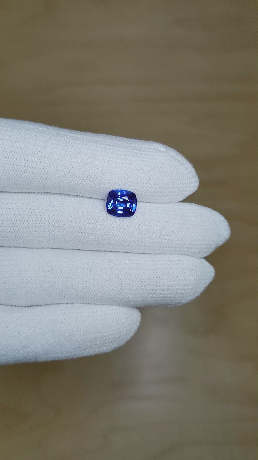 2.28 Ct. Blue Sapphire from Ceylon (Sri Lanka) Size Video