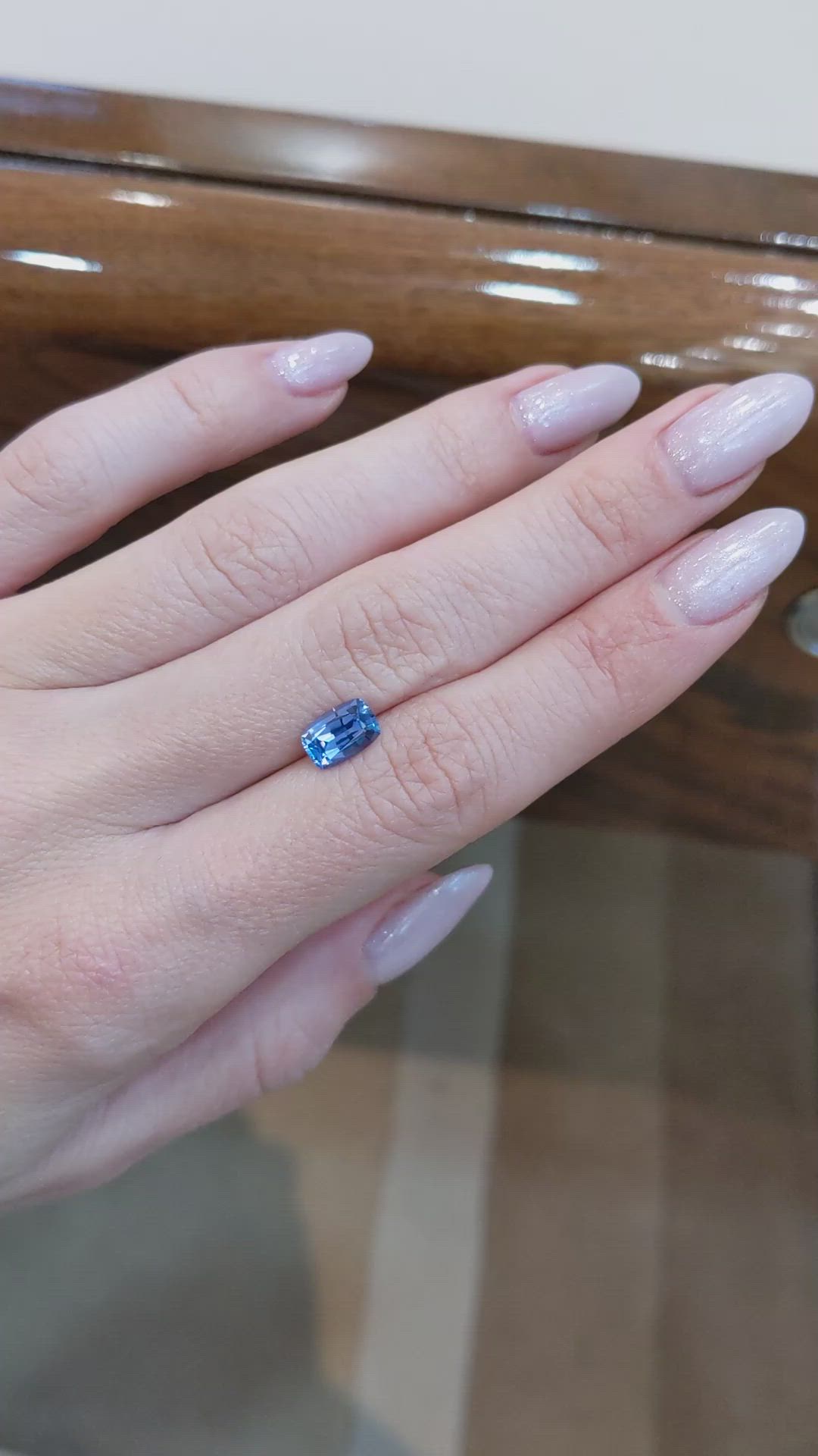 1.49 Ct. Blue Sapphire from Ceylon (Sri Lanka) Size Video