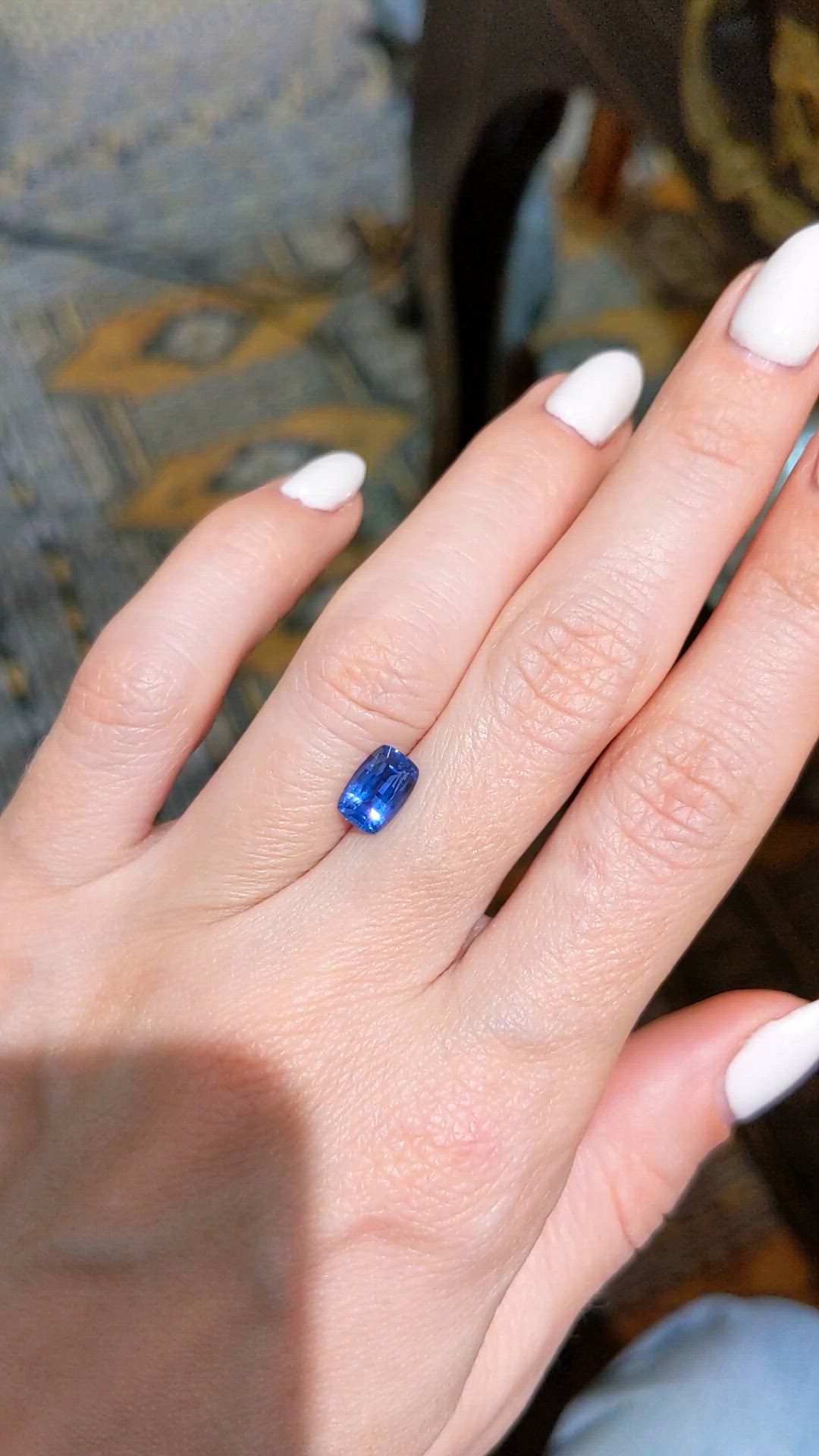 1.49 Ct. Blue Sapphire from Ceylon (Sri Lanka) Size Video