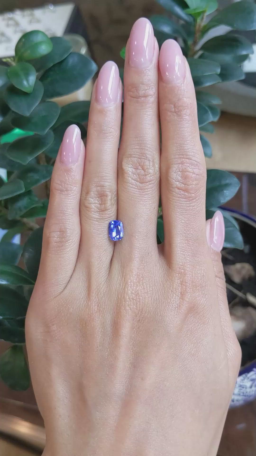 1.34 Ct. Blue Sapphire from Ceylon (Sri Lanka) Size Video