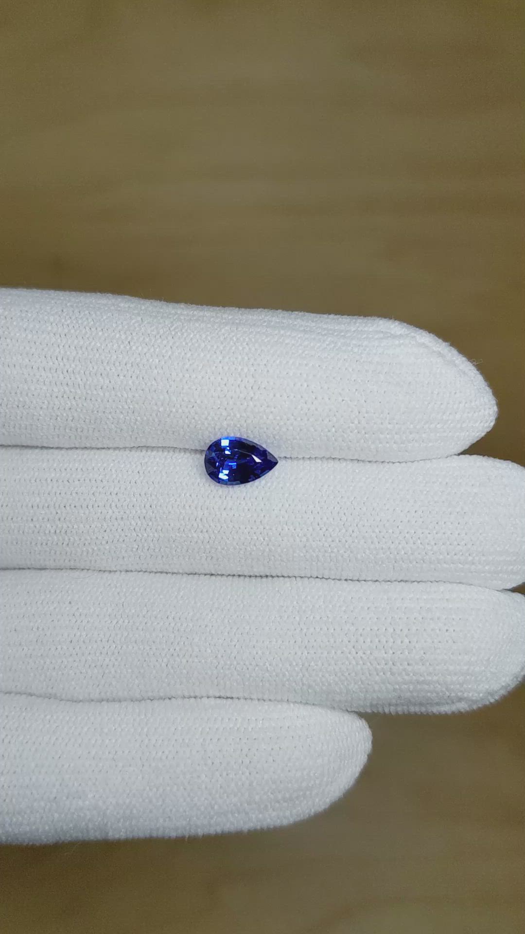 1.24 Ct. Blue Sapphire from Ceylon (Sri Lanka) Size Video