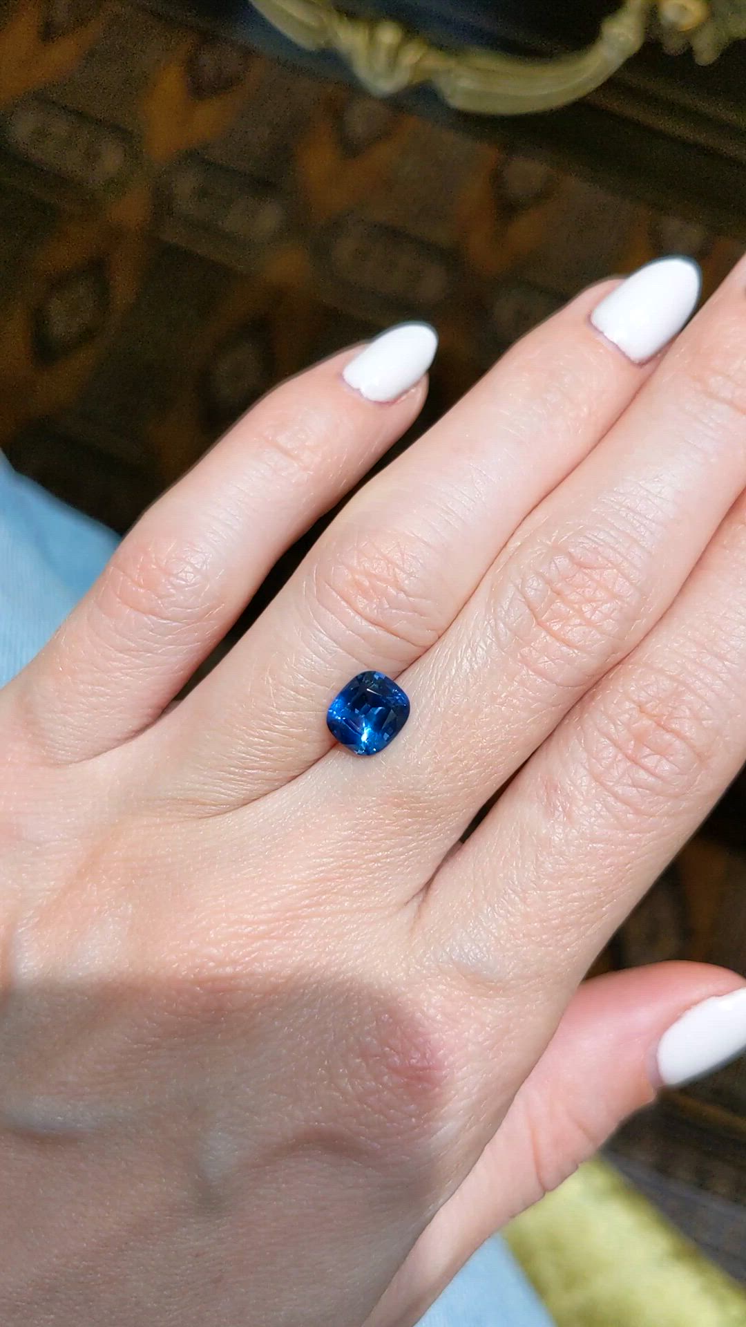 1.87 Ct. Blue Sapphire from Ceylon (Sri Lanka) Size Video