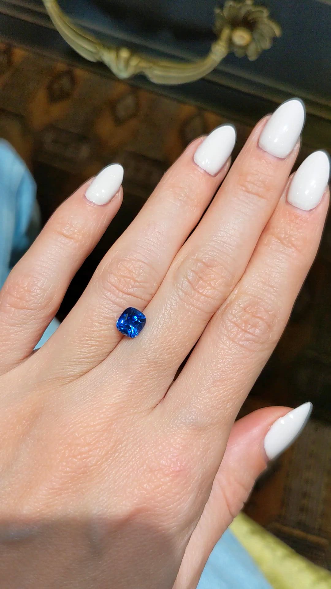 1.62 Ct. Blue Sapphire from Ceylon (Sri Lanka) Size Video