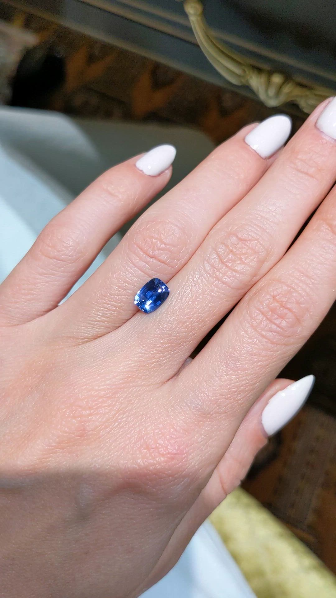1.46 Ct. Blue Sapphire from Ceylon (Sri Lanka) Size Video