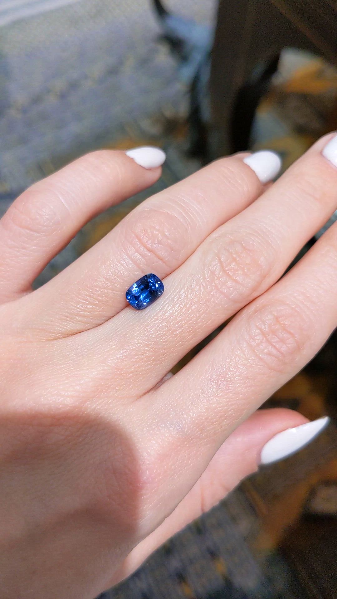 1.46 Ct. Blue Sapphire from Ceylon (Sri Lanka) Size Video
