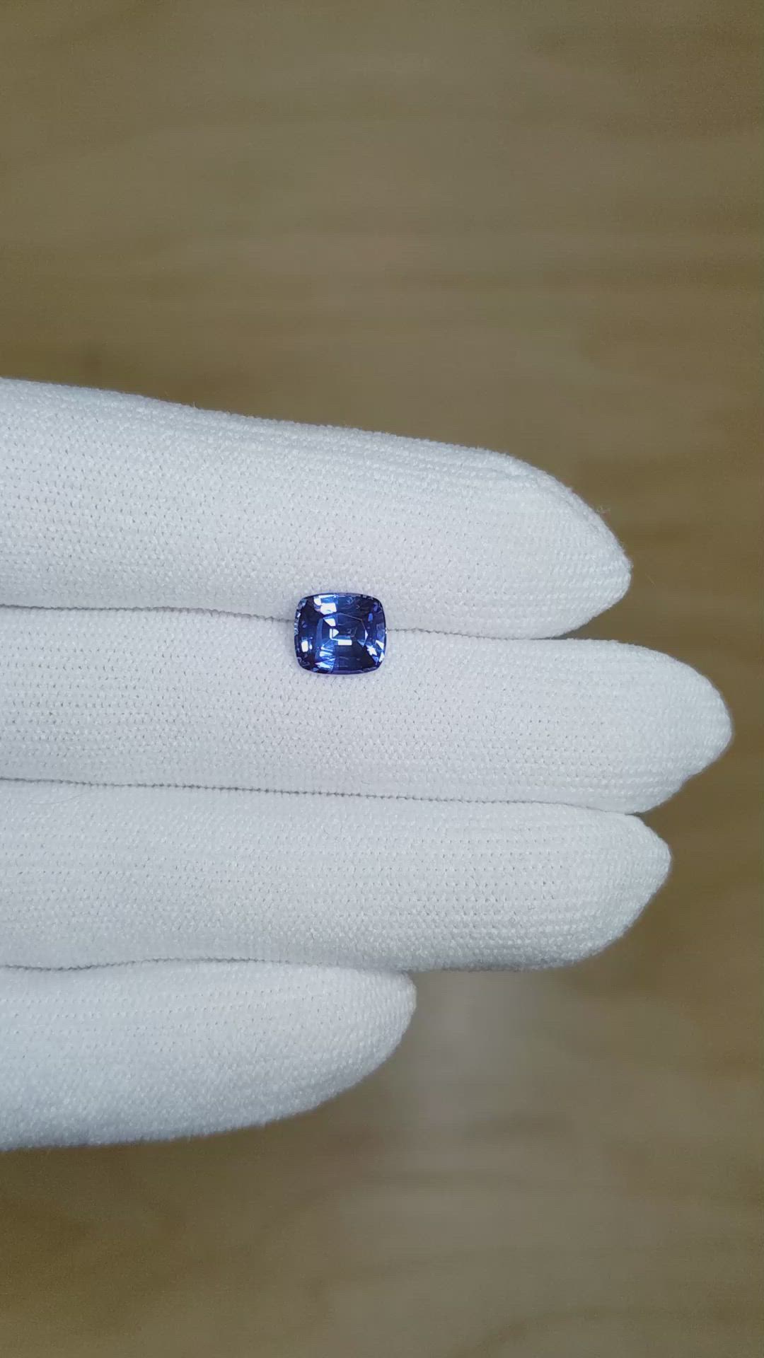 2.18 Ct. Blue Sapphire from Ceylon (Sri Lanka) Size Video