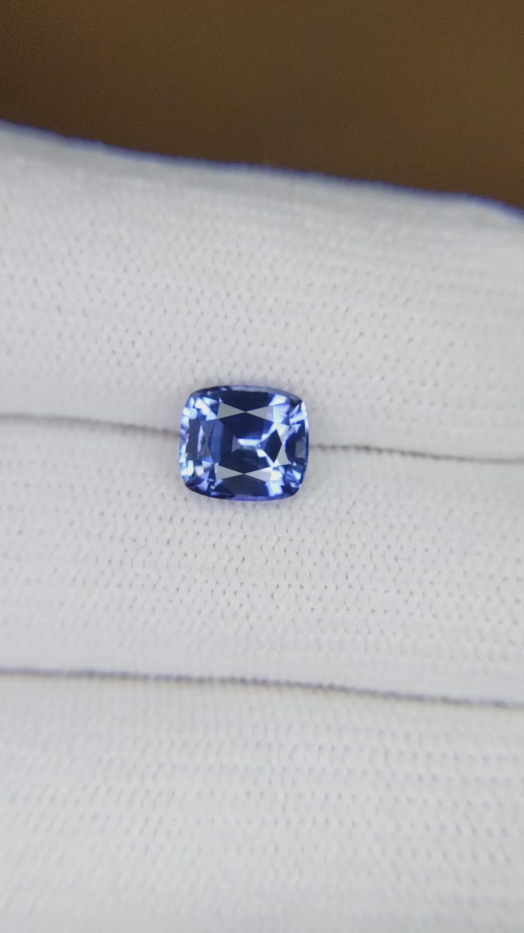 2.18 Ct. Blue Sapphire from Ceylon (Sri Lanka) Size Video