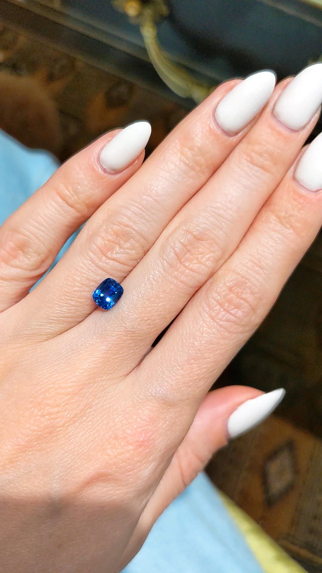 1.68 Ct. Blue Sapphire from Ceylon (Sri Lanka) Size Video