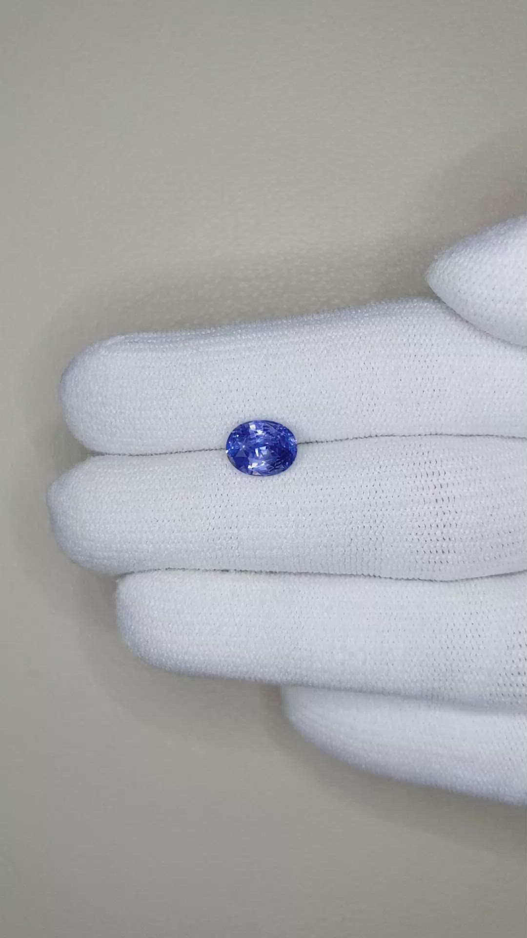 2.16 Ct. Blue Sapphire from Ceylon (Sri Lanka) Size Video