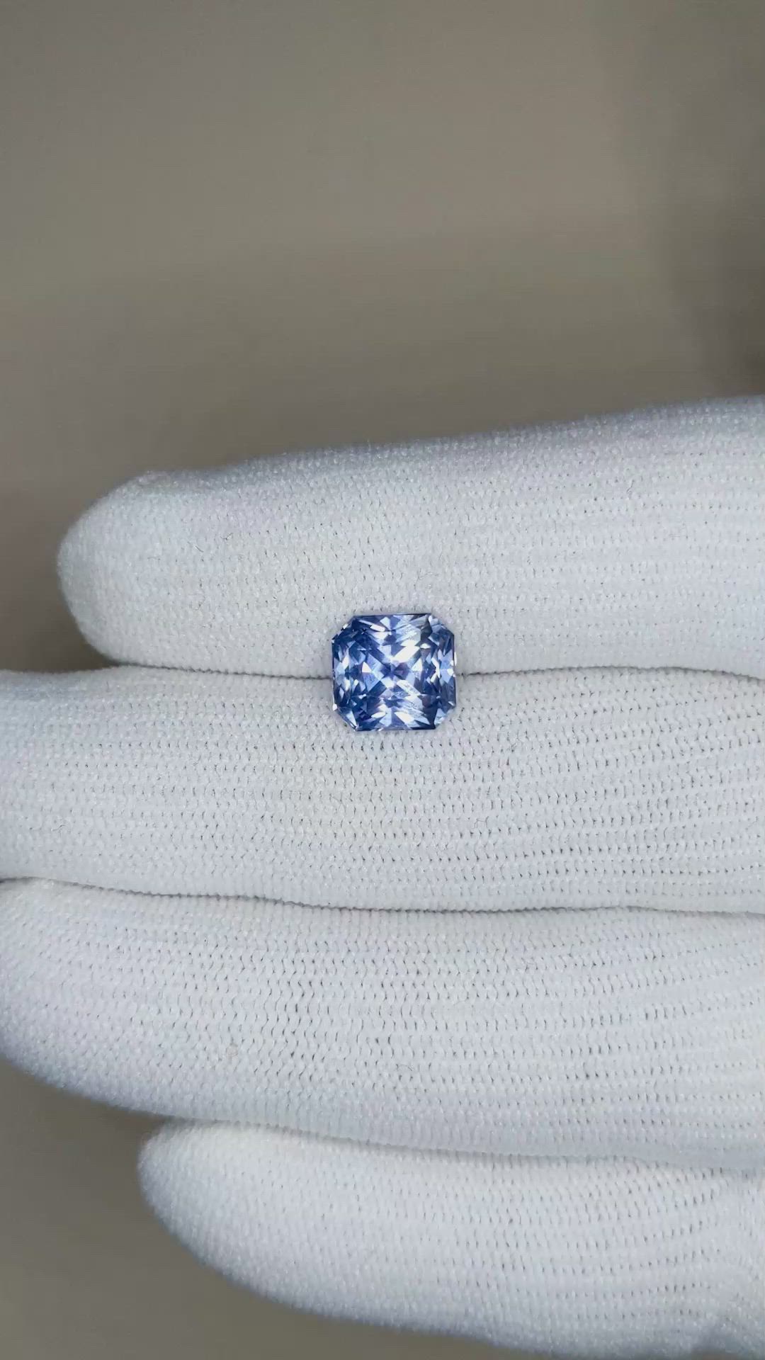 3.15 Ct. Blue Sapphire from Ceylon (Sri Lanka) Size Video