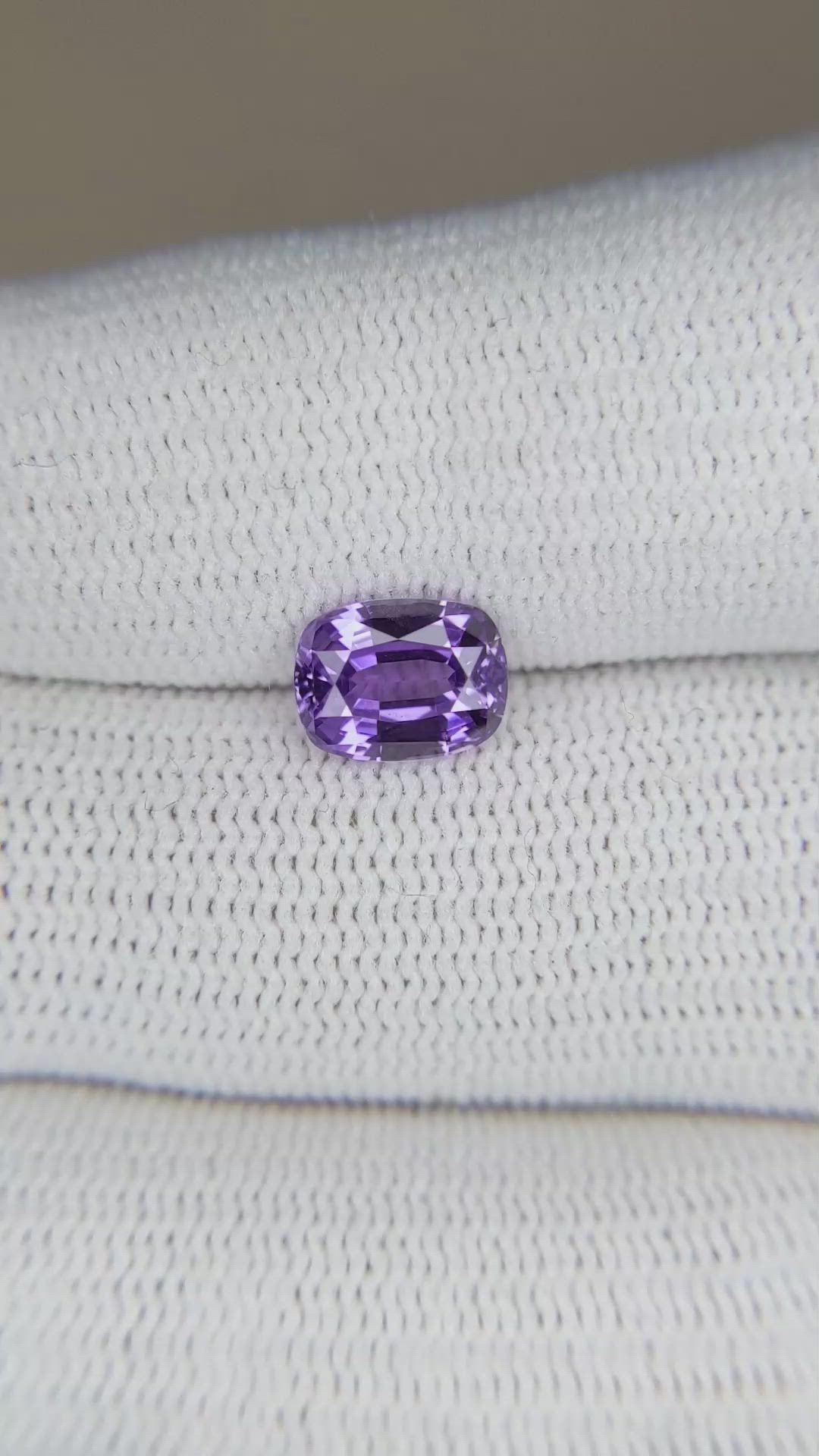 1.76 Ct. Purple Sapphire from Ceylon (Sri Lanka) Size Video
