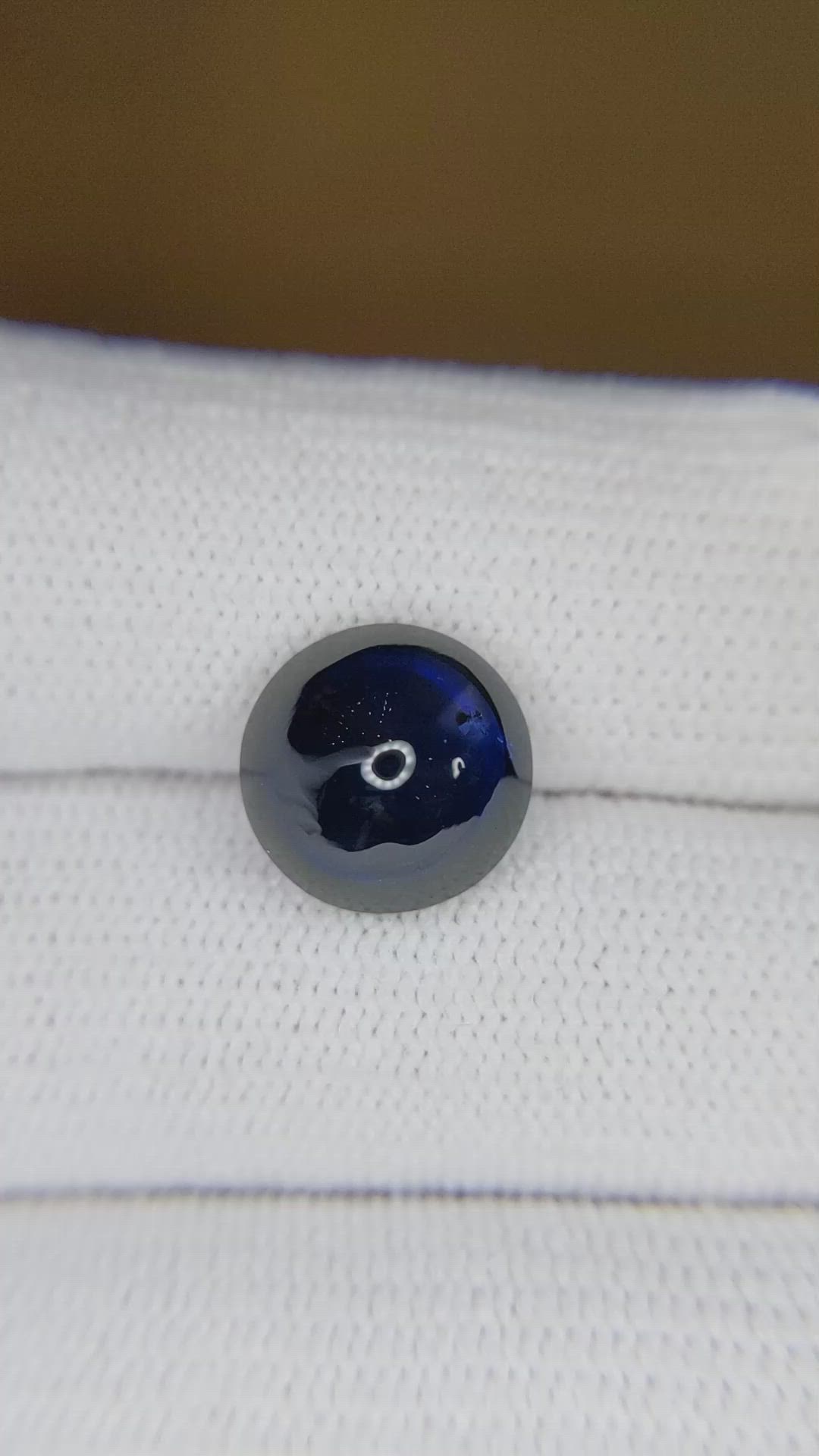 5.72 Ct. Blue Cabochon Sapphire from Ceylon (Sri Lanka) Size Video