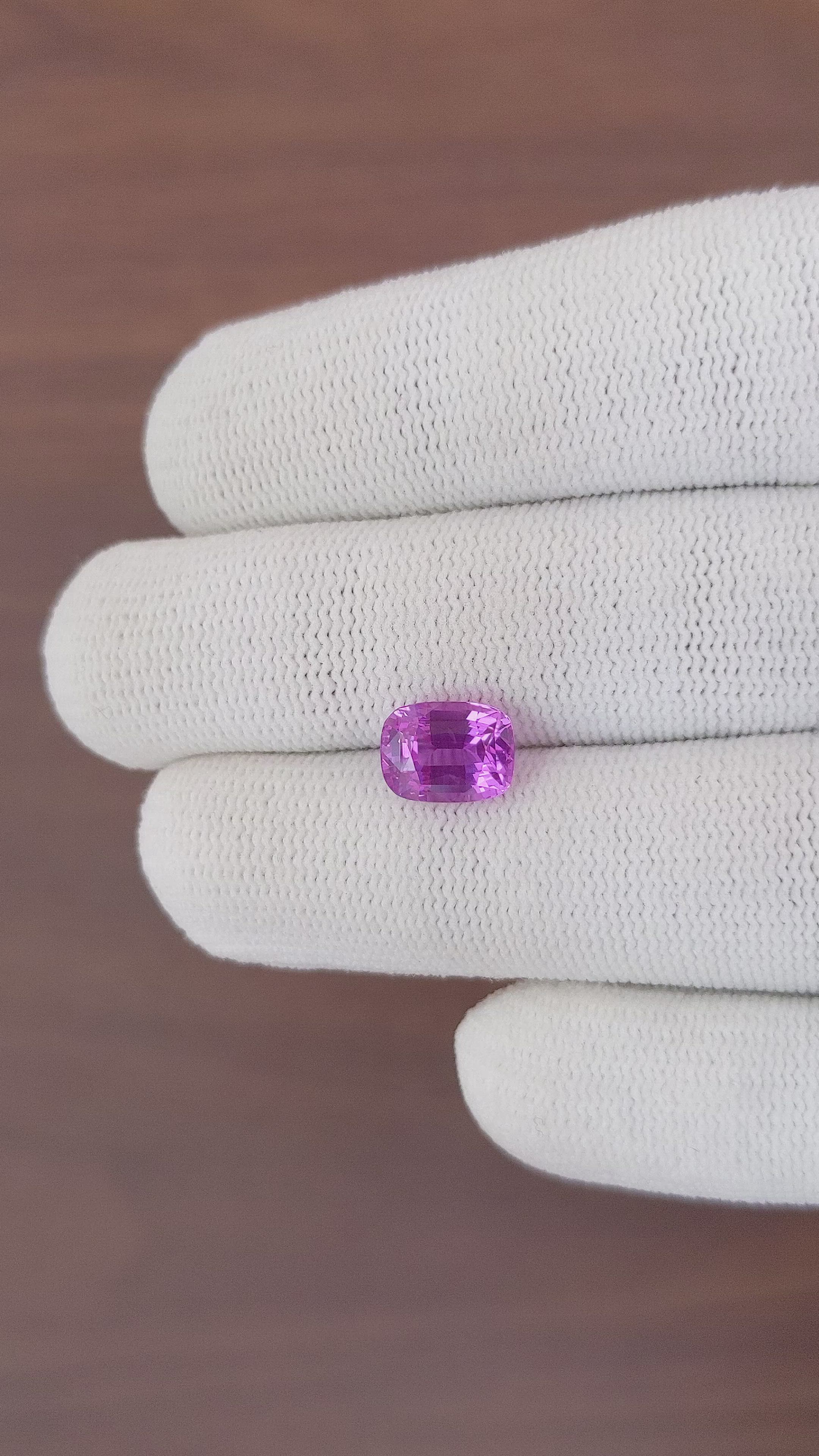 3.02 Ct. Pinkish Purple Sapphire from Madagascar Size Video