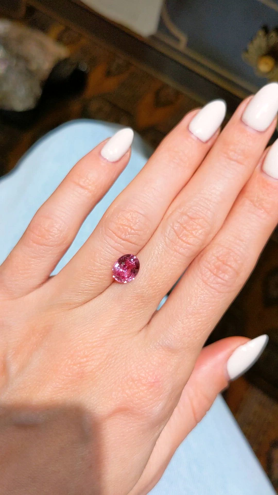 2.48 Ct. Pink Sapphire from Ceylon (Sri Lanka) Size Video