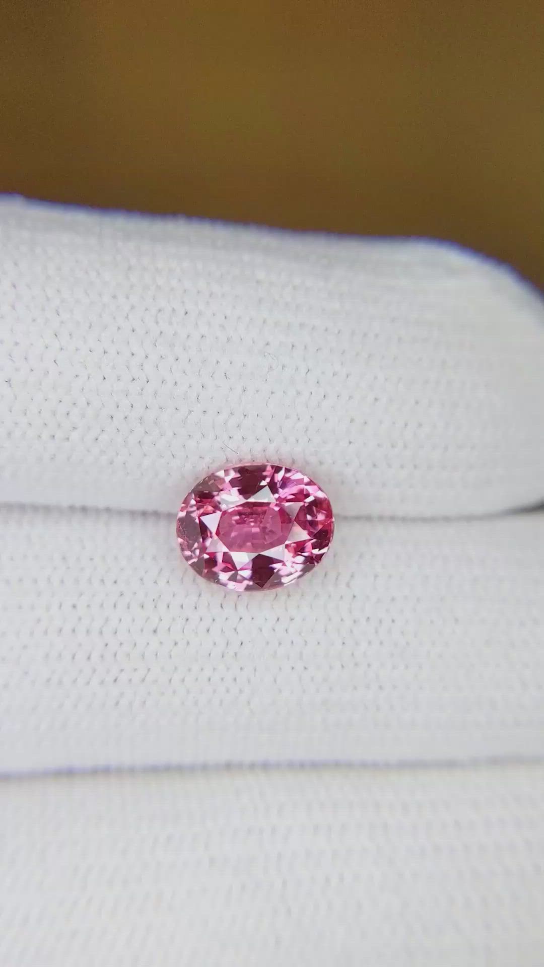 2.48 Ct. Pink Sapphire from Ceylon (Sri Lanka) Size Video