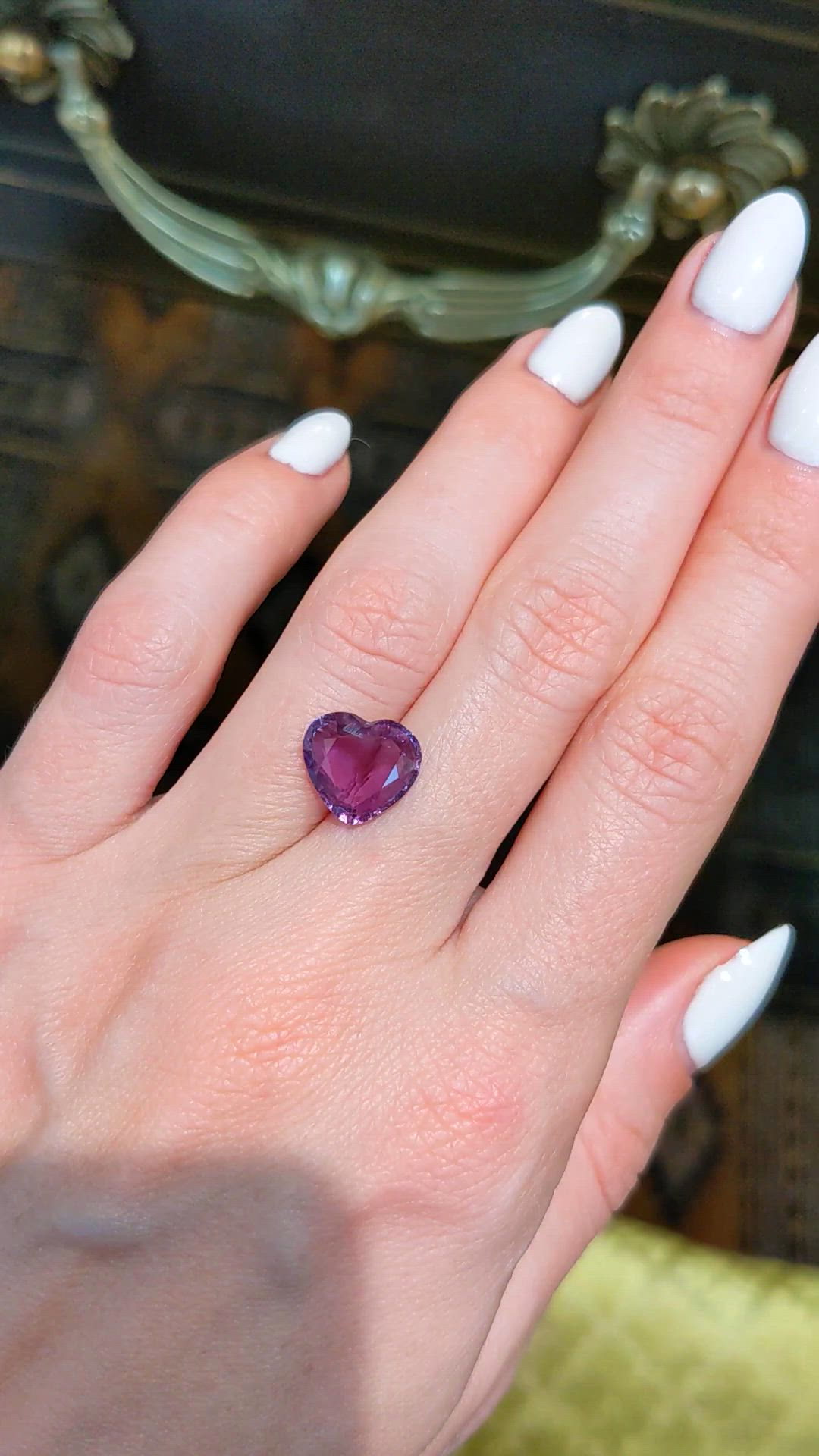 3.70 Ct. Purple Sapphire from Ceylon (Sri Lanka) Size Video