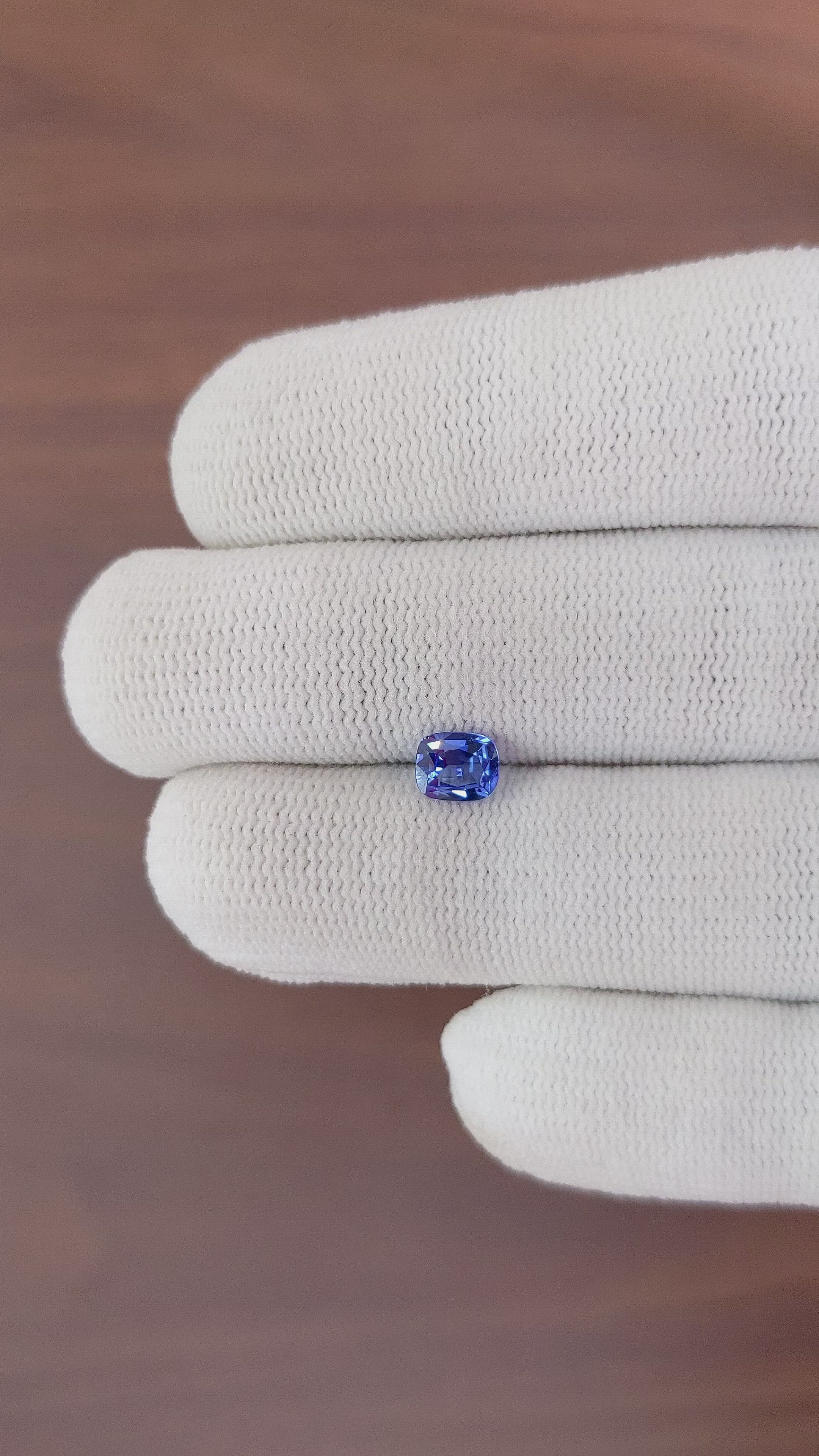 0.66 Ct. Blue Sapphire from Ceylon (Sri Lanka) Size Video
