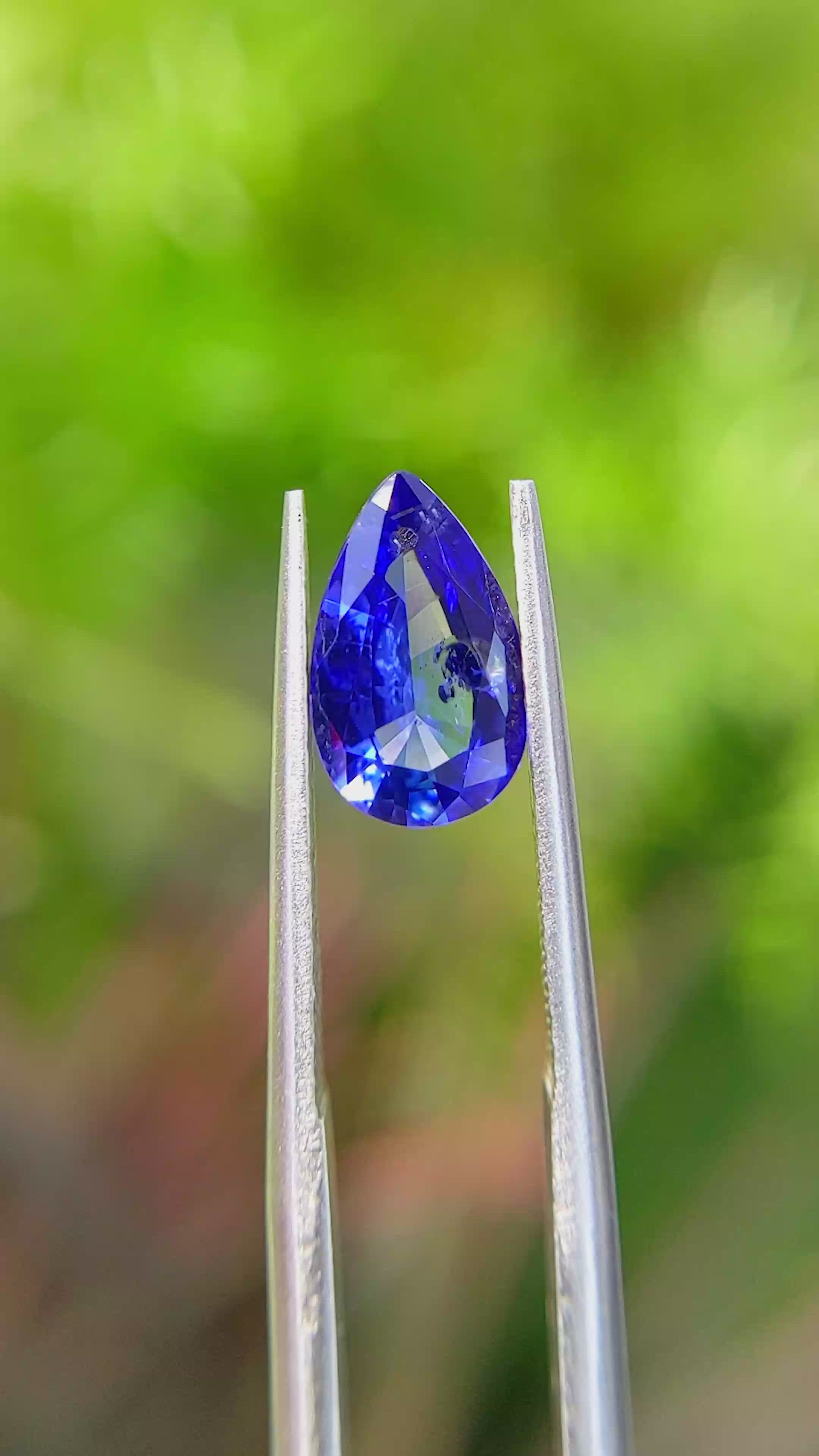 1.52 Ct. Blue Sapphire from Ceylon (Sri Lanka) Size Video