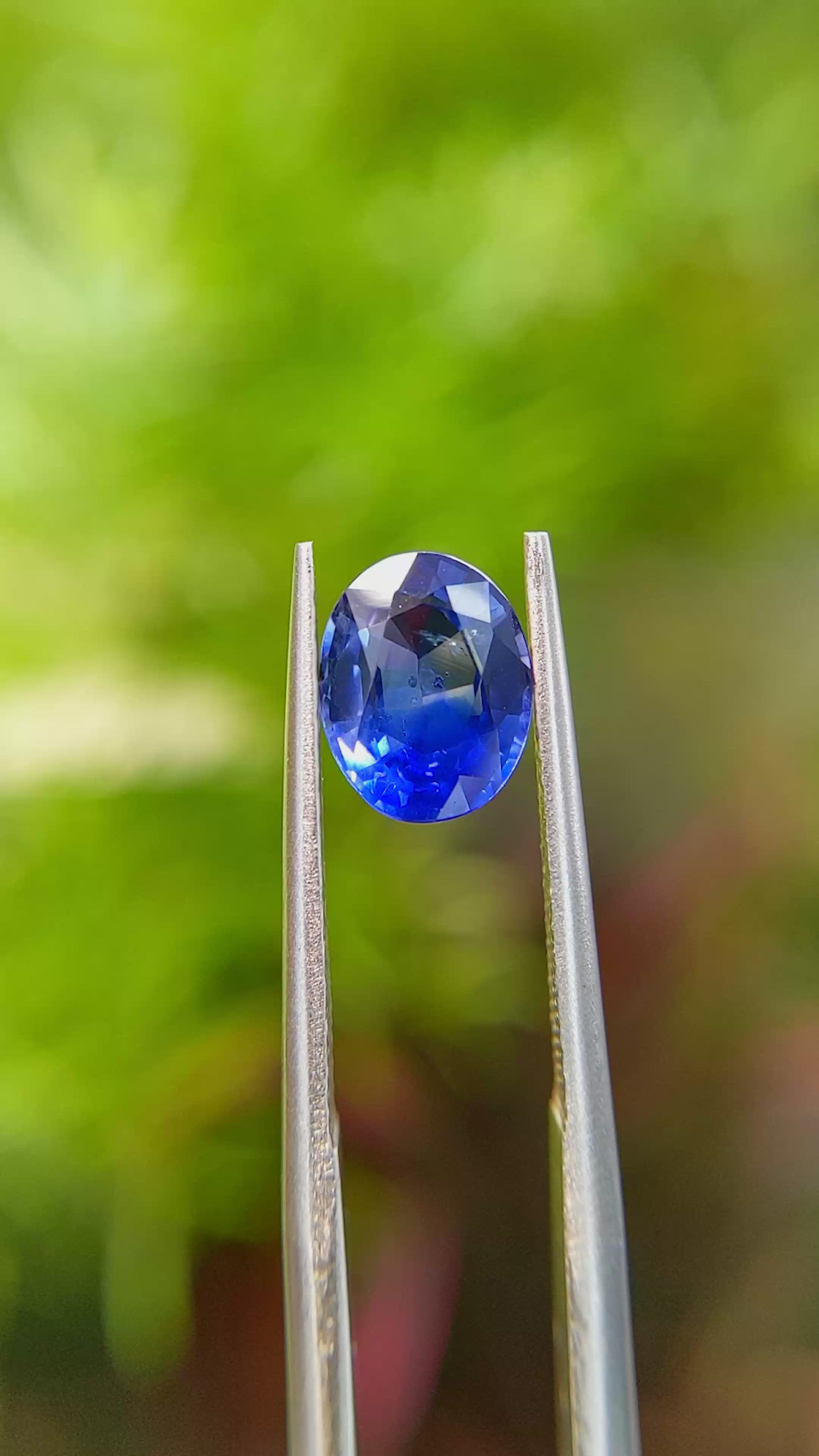 1.78 Ct. Blue Sapphire from Ceylon (Sri Lanka) Size Video