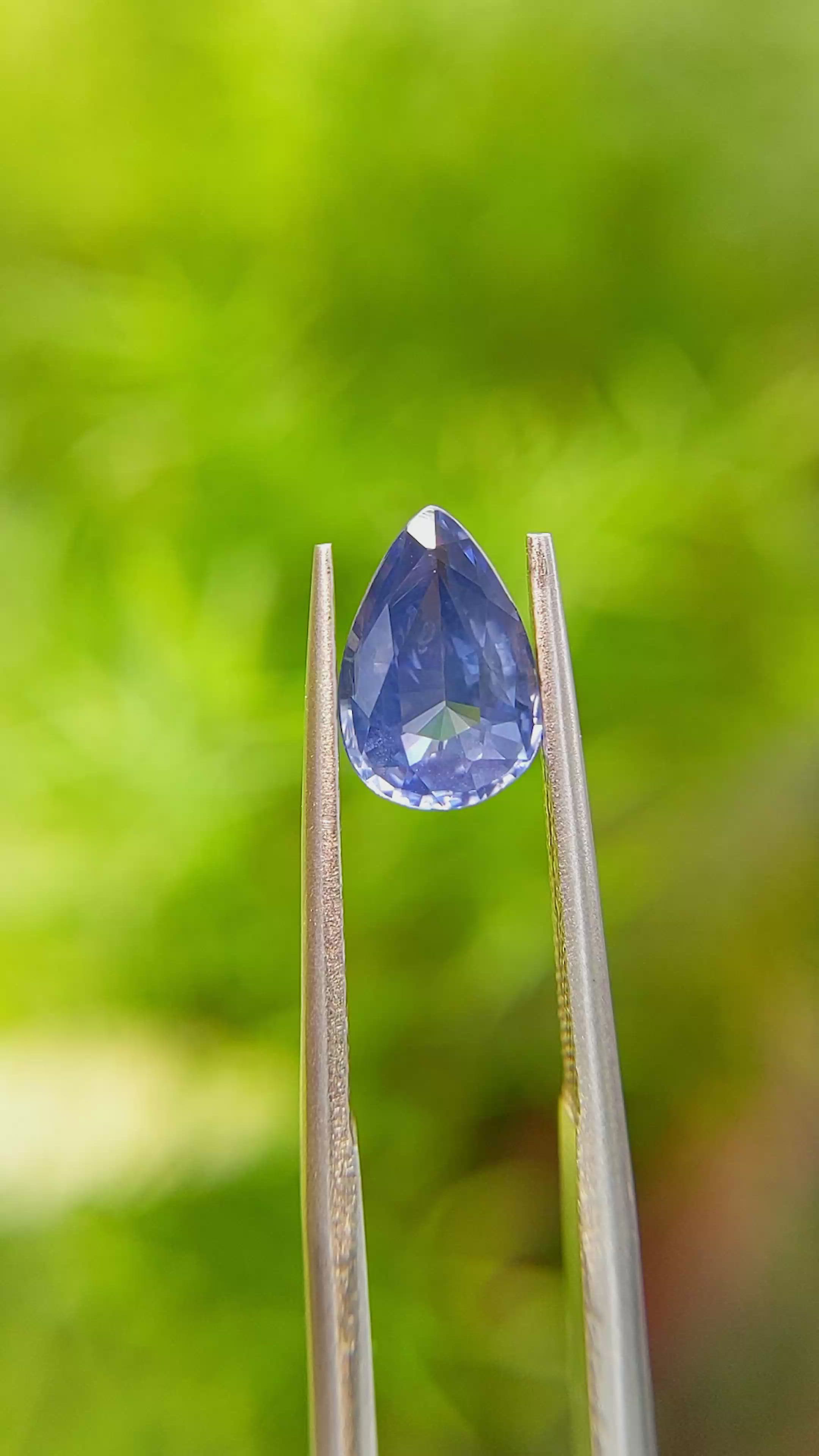1.79 Ct. Blue Sapphire from Ceylon (Sri Lanka) Size Video