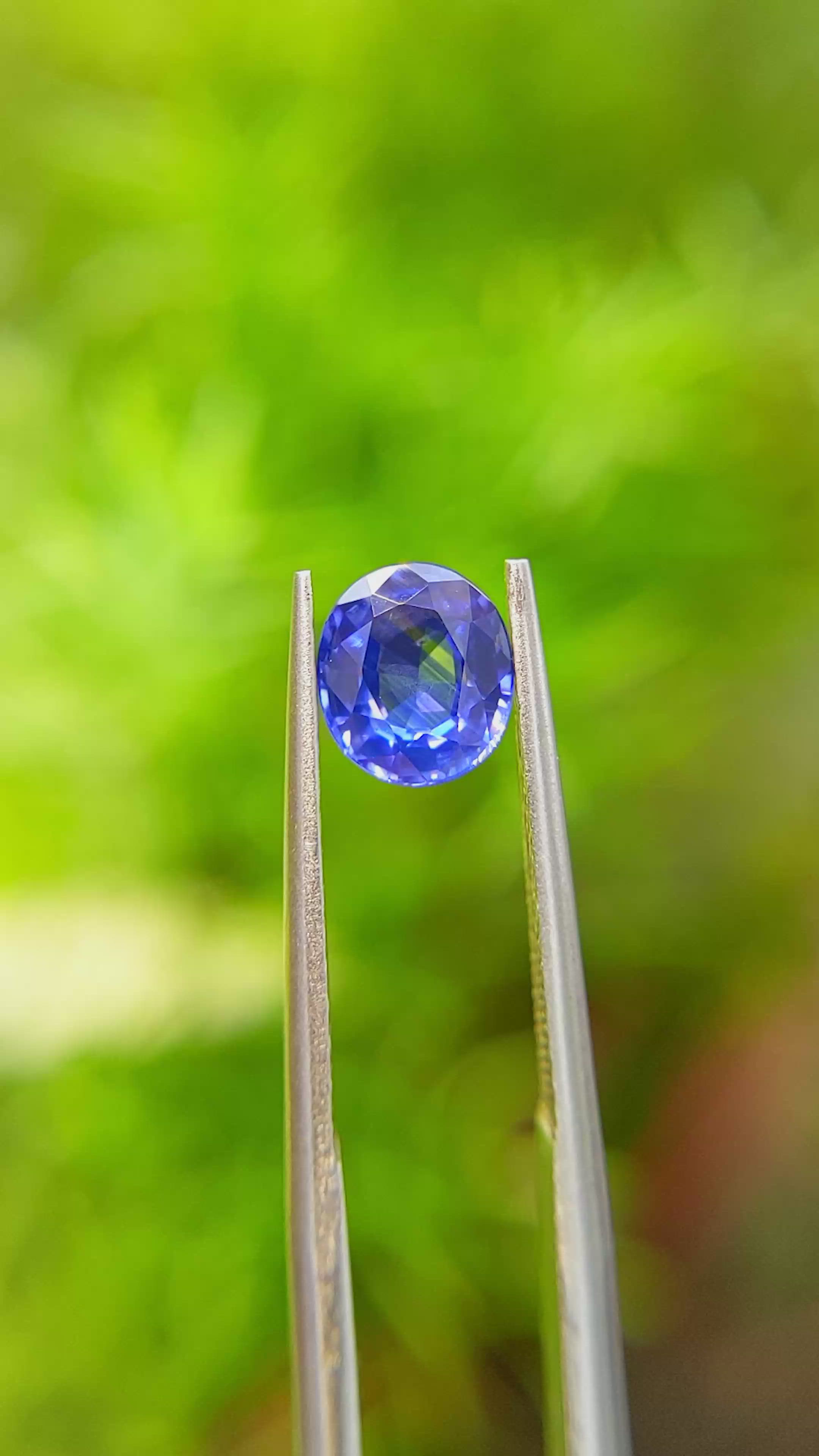 1.37 Ct. Blue Sapphire from Ceylon (Sri Lanka) Size Video