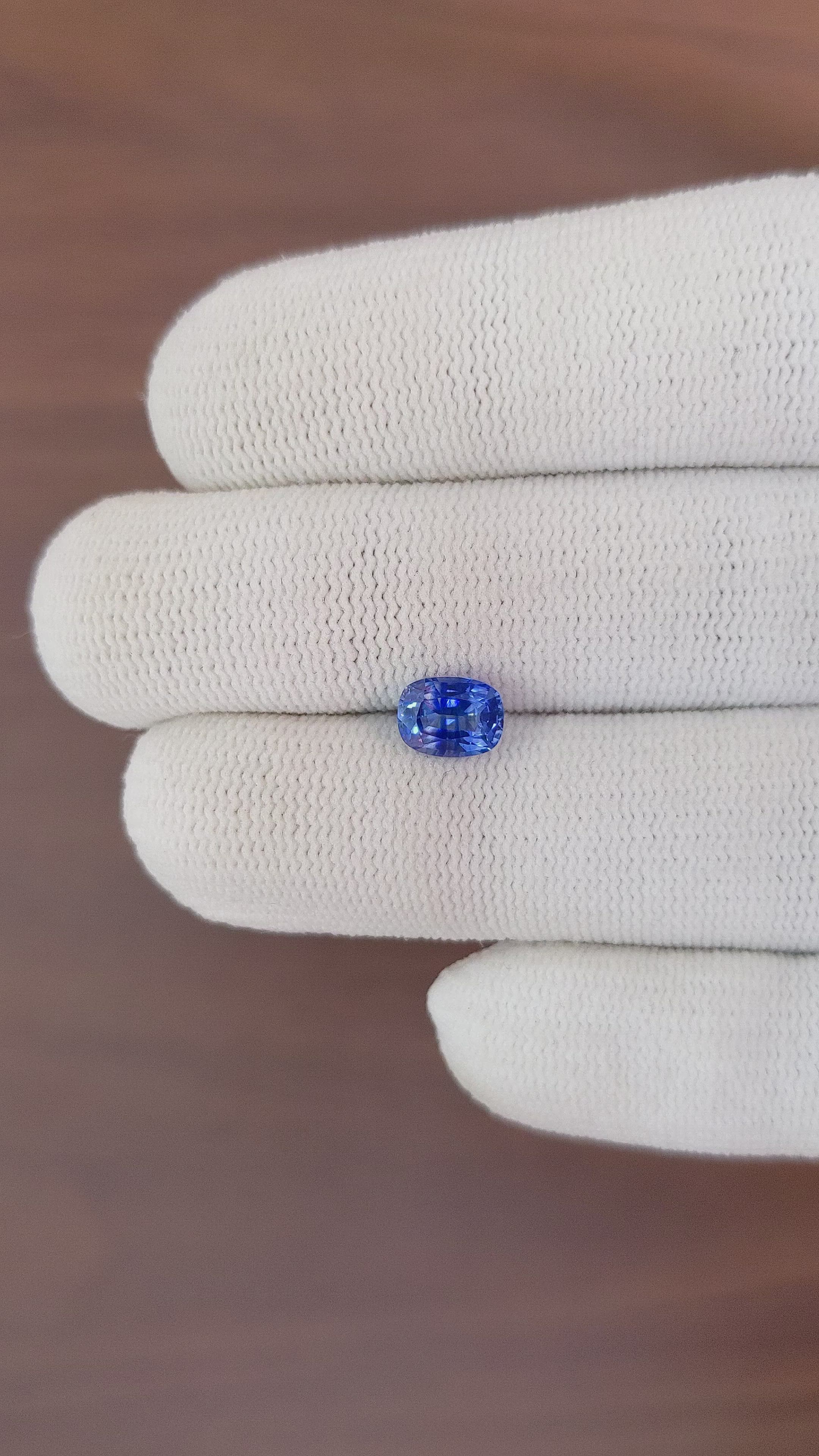 1.19 Ct. Blue Sapphire from Ceylon (Sri Lanka) Size Video