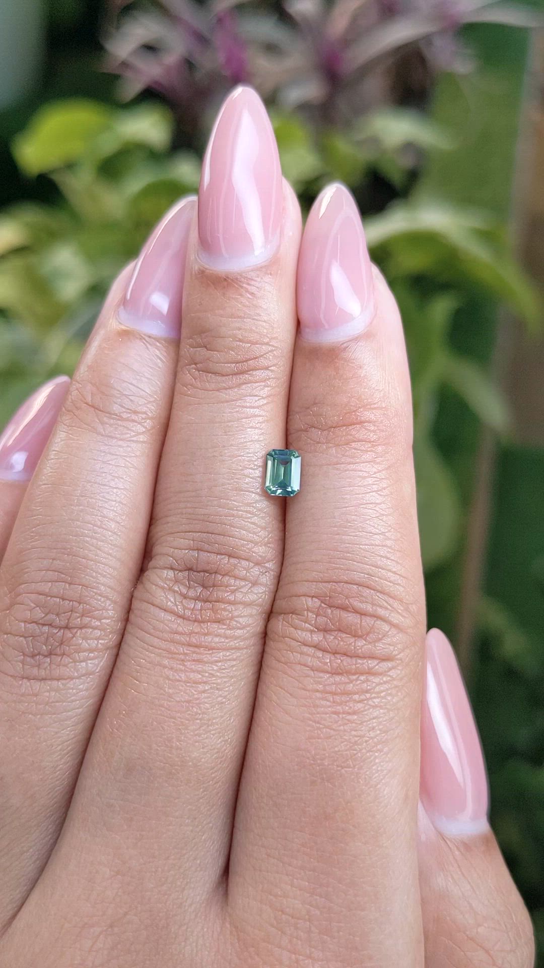 0.55 Ct. Green Sapphire from Madagascar Size Video