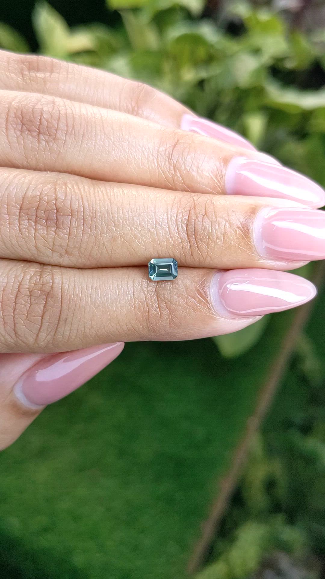 0.55 Ct. Green Sapphire from Madagascar Size Video