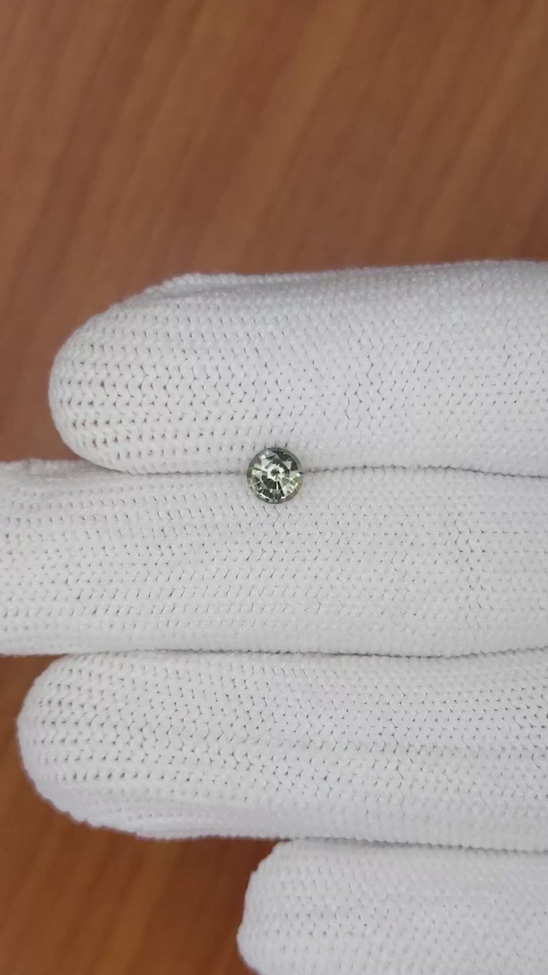 0.49 Ct. Green Sapphire from Ceylon (Sri Lanka) Size Video