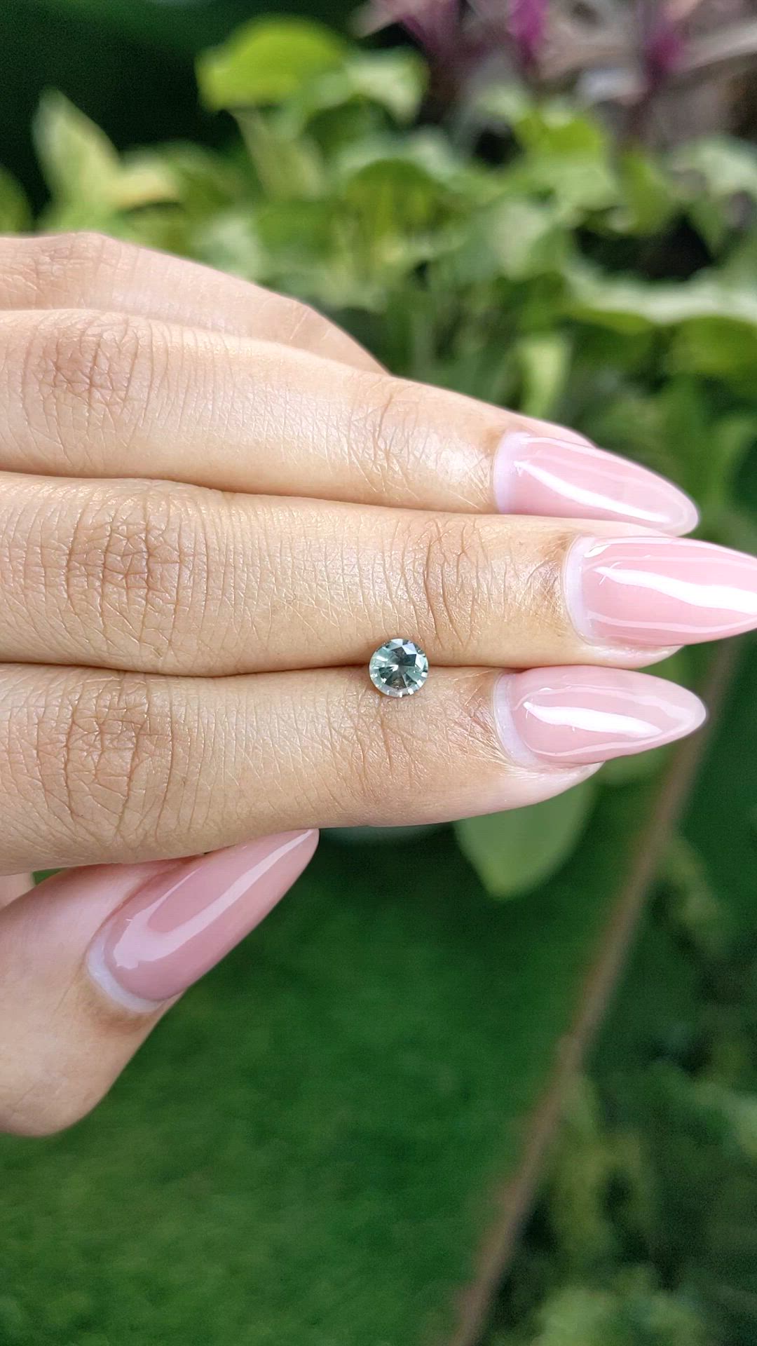 0.49 Ct. Green Sapphire from Ceylon (Sri Lanka) Size Video