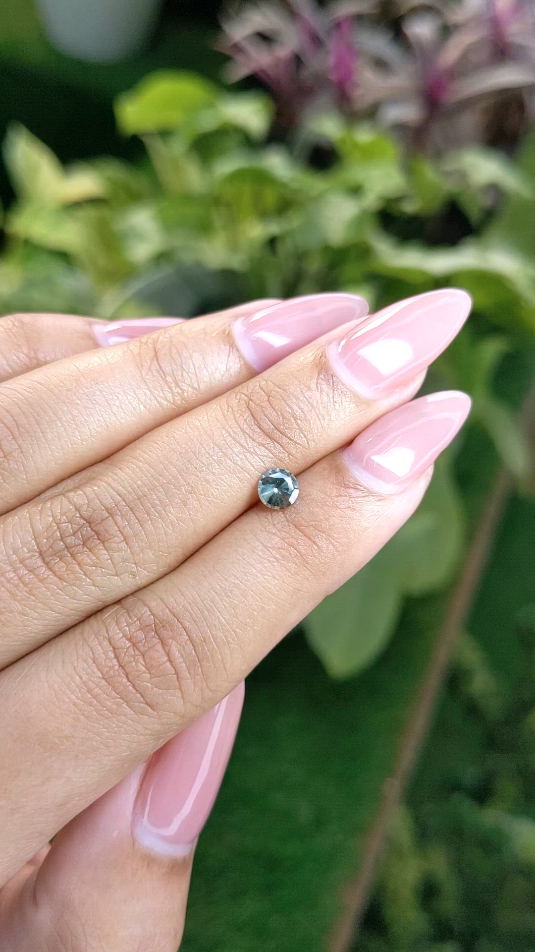0.49 Ct. Green Sapphire from Ceylon (Sri Lanka) Size Video
