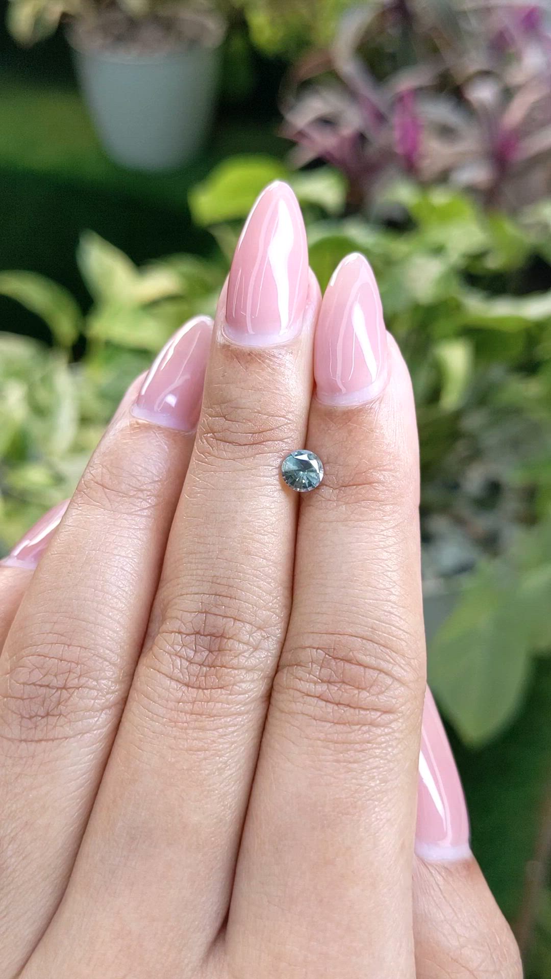 0.49 Ct. Green Sapphire from Ceylon (Sri Lanka) Size Video