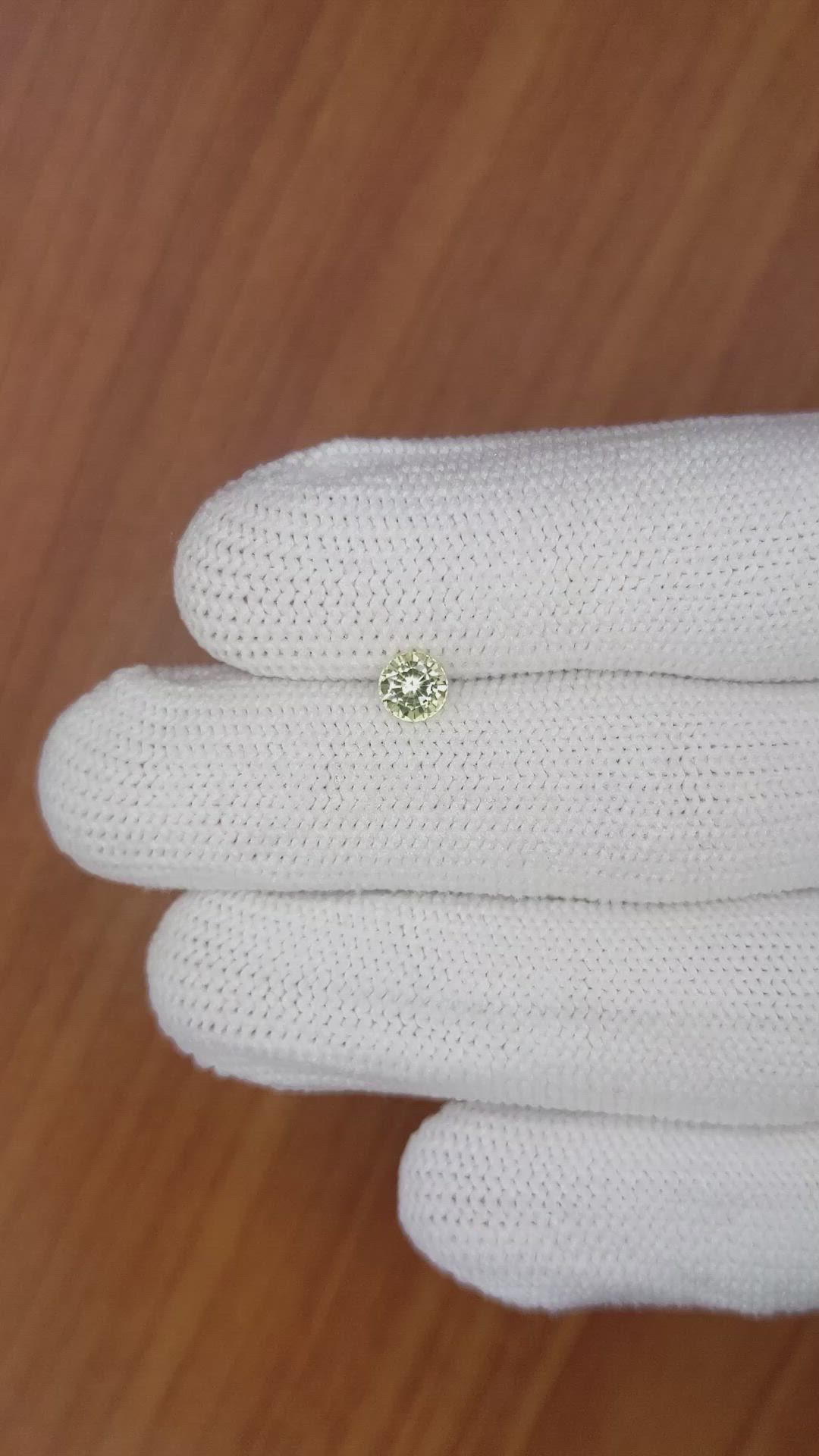 0.64 Ct. Yellow Sapphire from Ceylon (Sri Lanka) Size Video