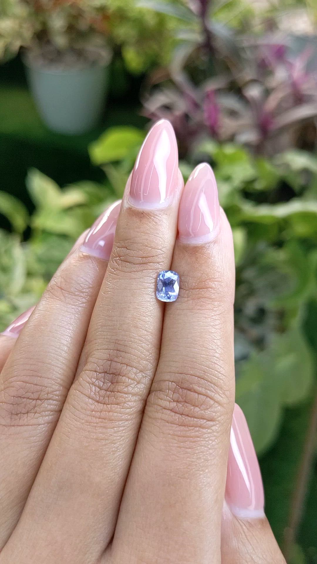 0.89 Ct. Blue Sapphire from Ceylon (Sri Lanka) Size Video