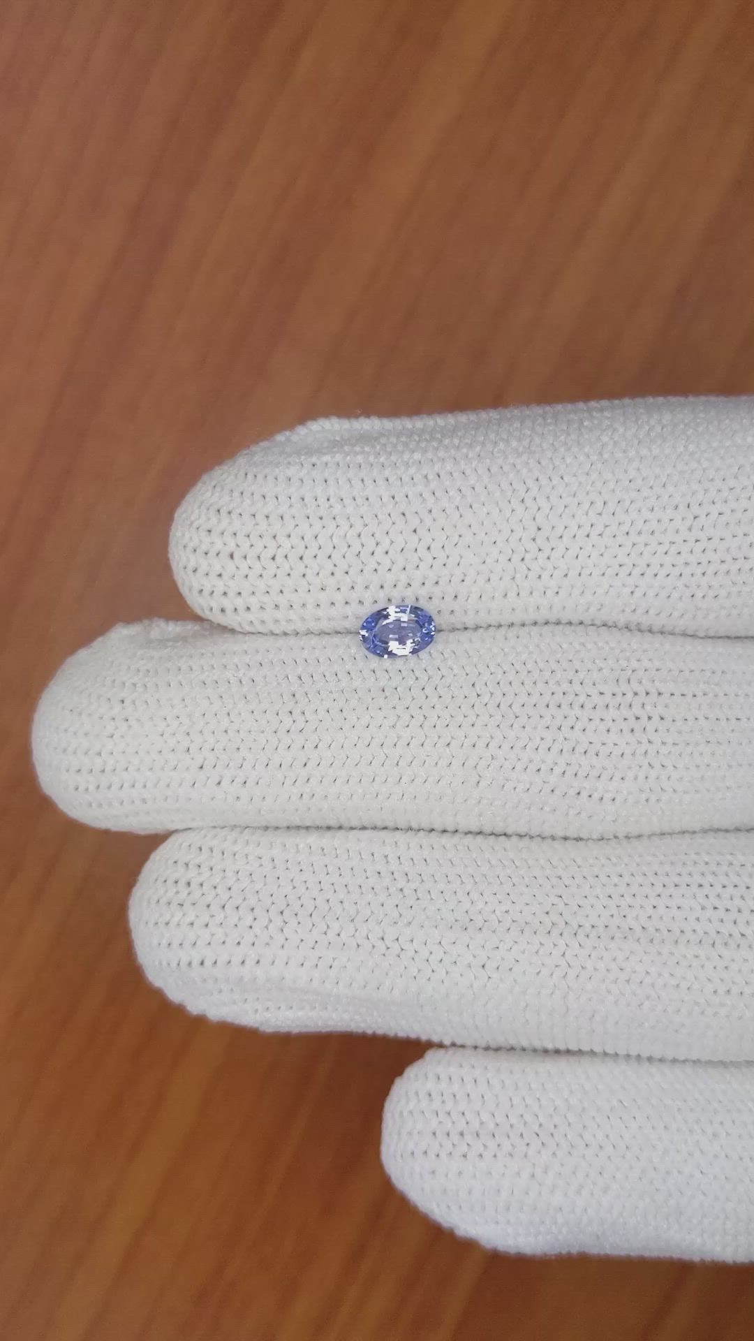0.54 Ct. Blue Sapphire from Ceylon (Sri Lanka) Size Video