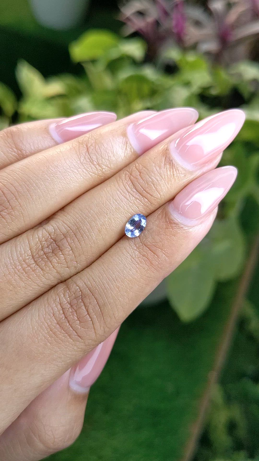 0.54 Ct. Blue Sapphire from Ceylon (Sri Lanka) Size Video