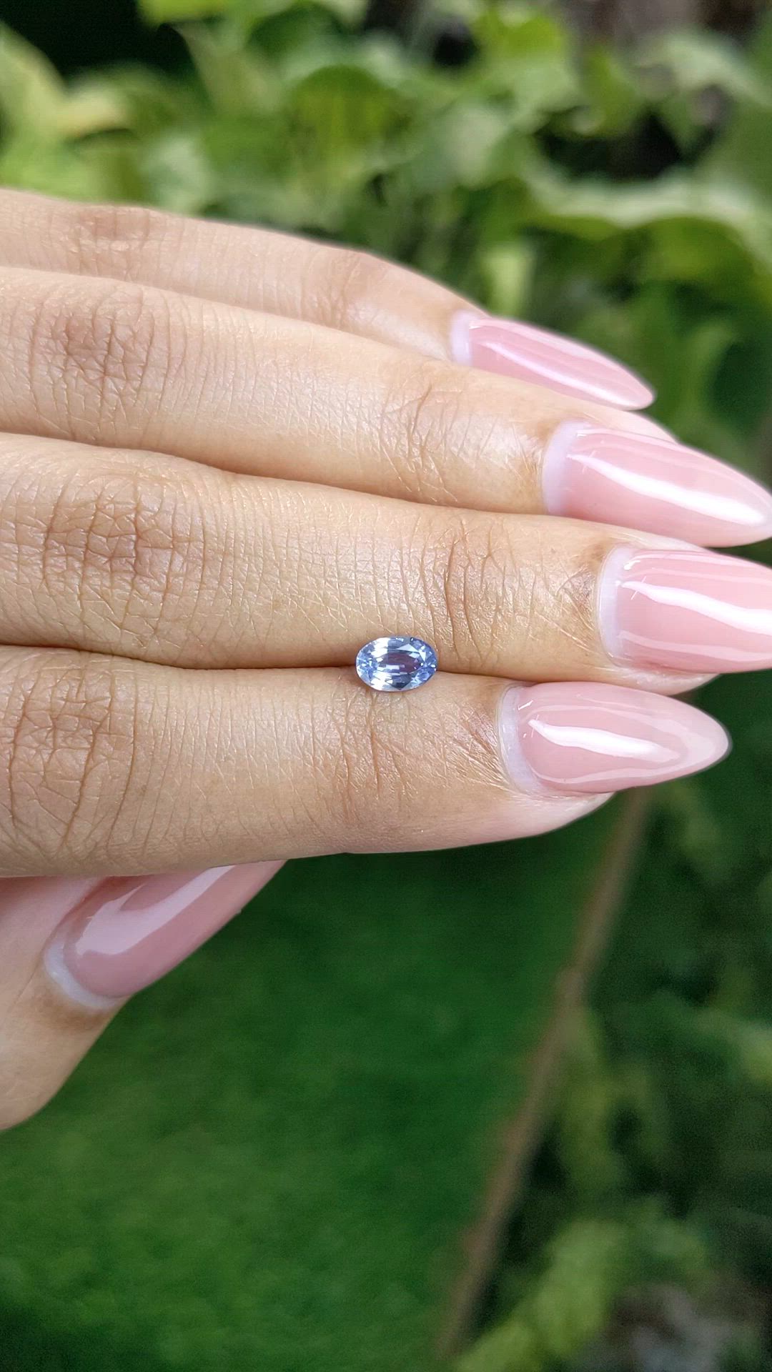 0.54 Ct. Blue Sapphire from Ceylon (Sri Lanka) Size Video