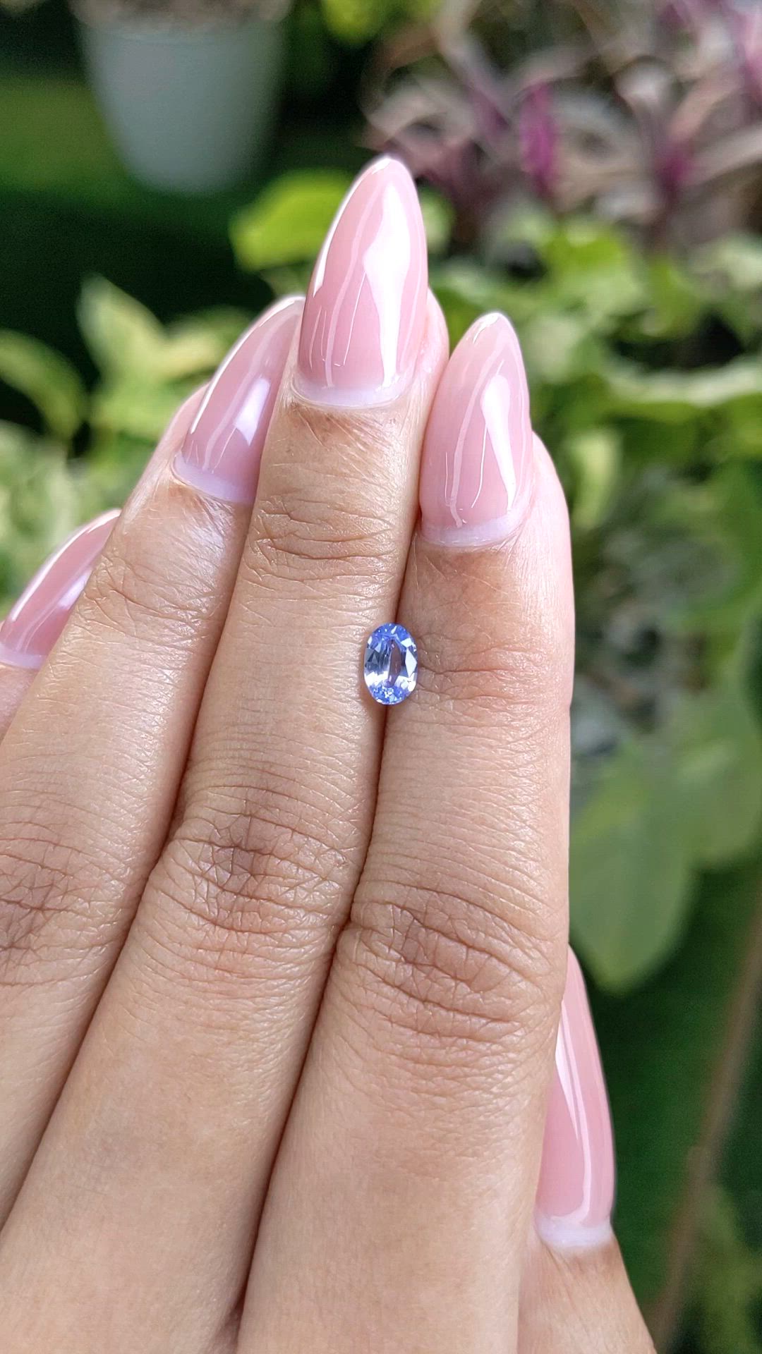 0.54 Ct. Blue Sapphire from Ceylon (Sri Lanka) Size Video