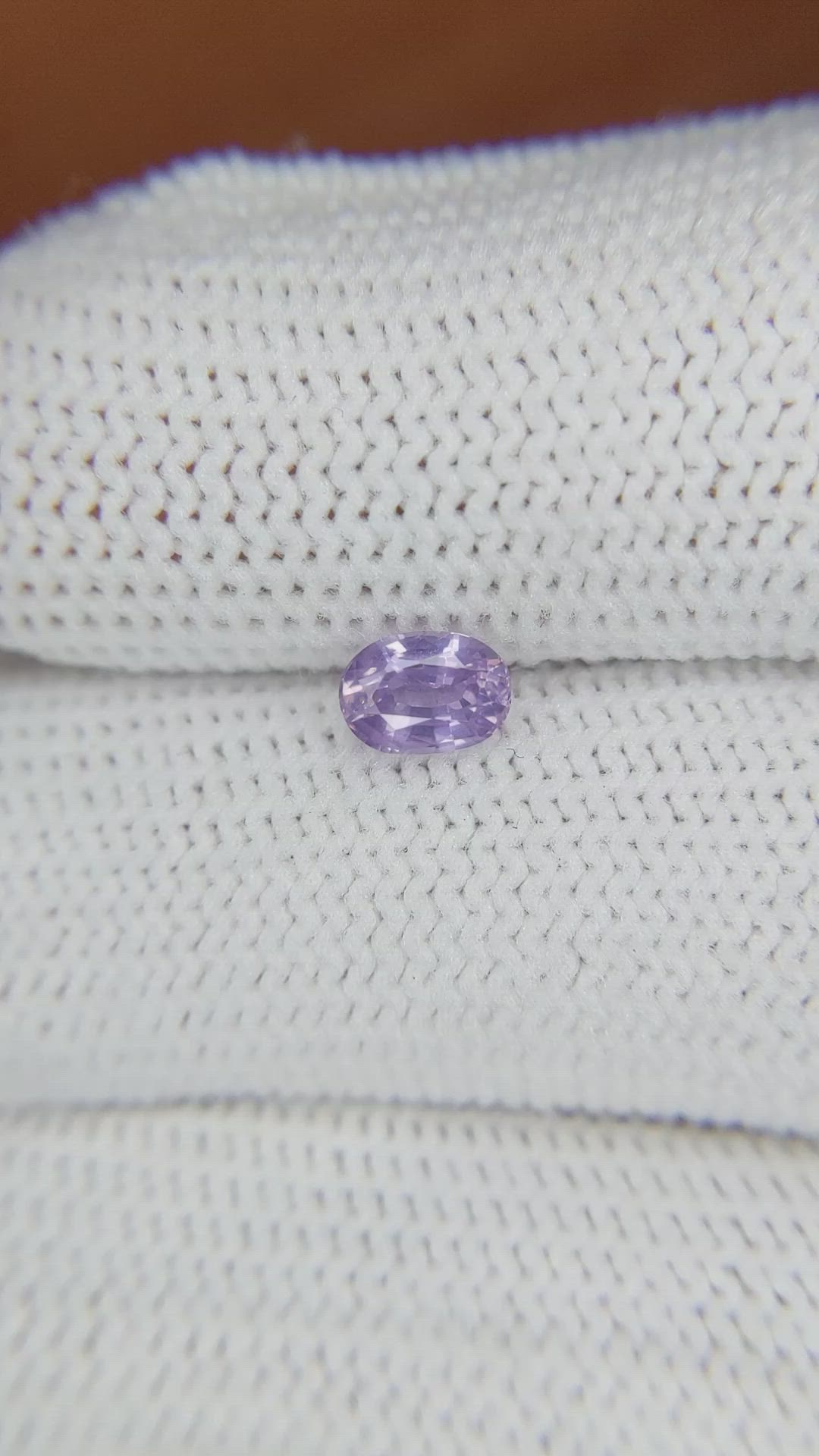 0.74 Ct. Pinkish Purple Sapphire from Ceylon (Sri Lanka) Size Video